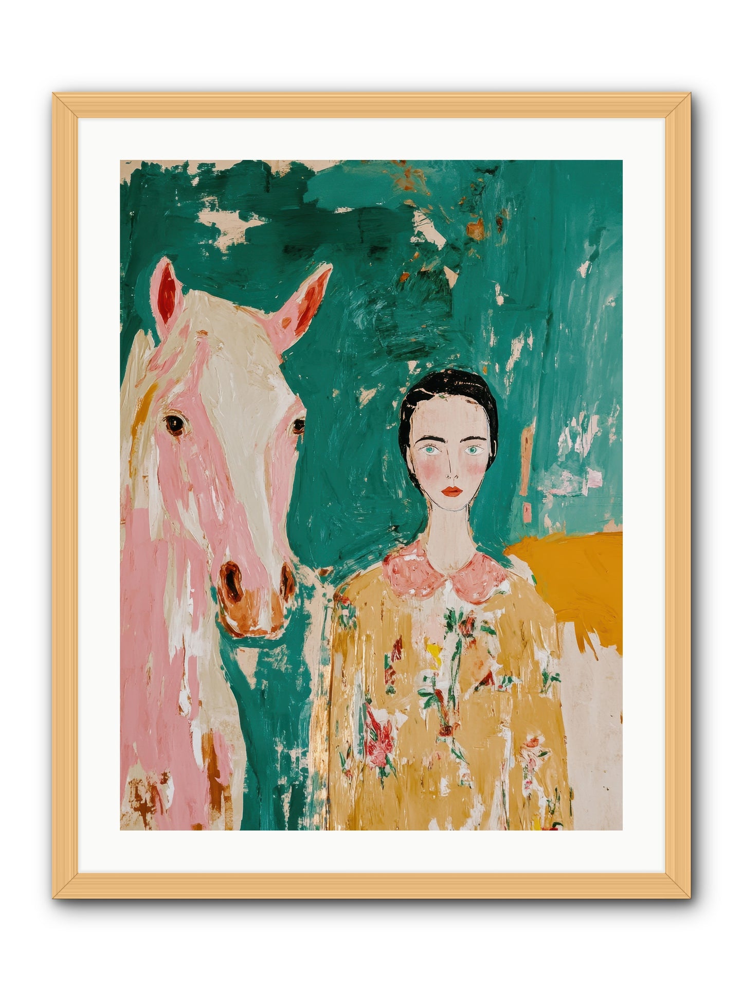 Sage & Stone -- Framed Print - Natural 24x32