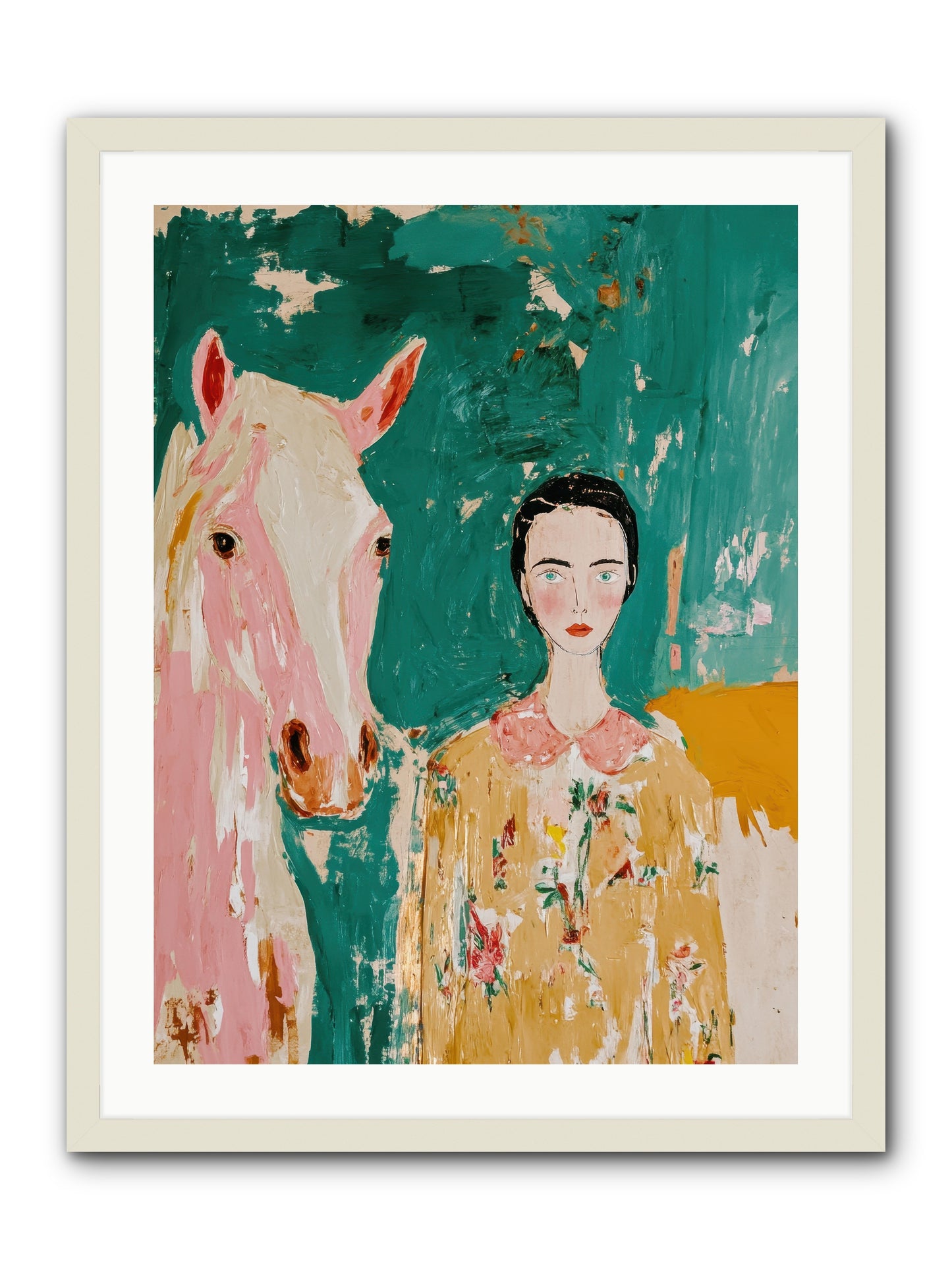 Sage & Stone -- Framed Print - White 24x32