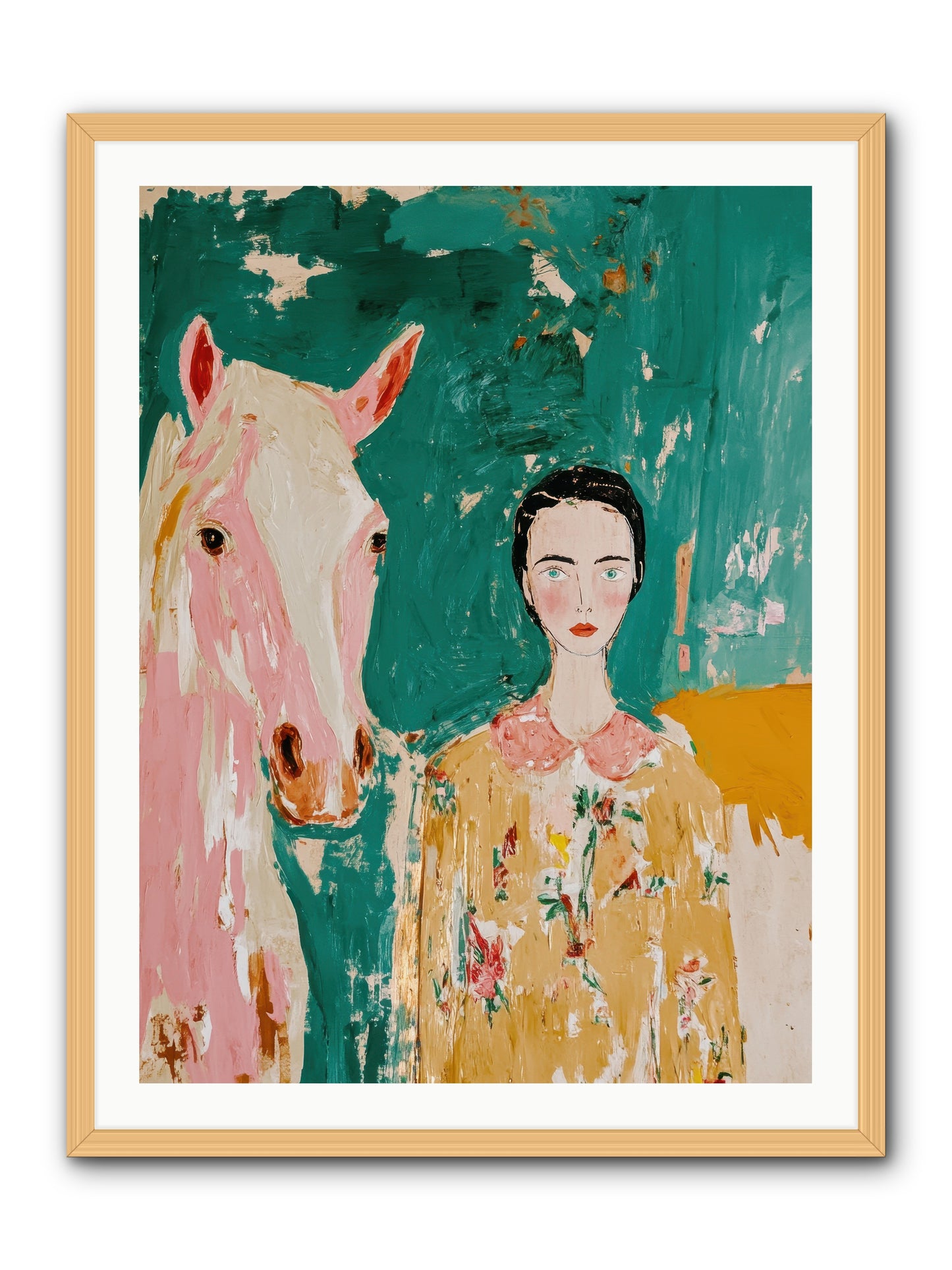Sage & Stone -- Framed Print - Natural 30x40