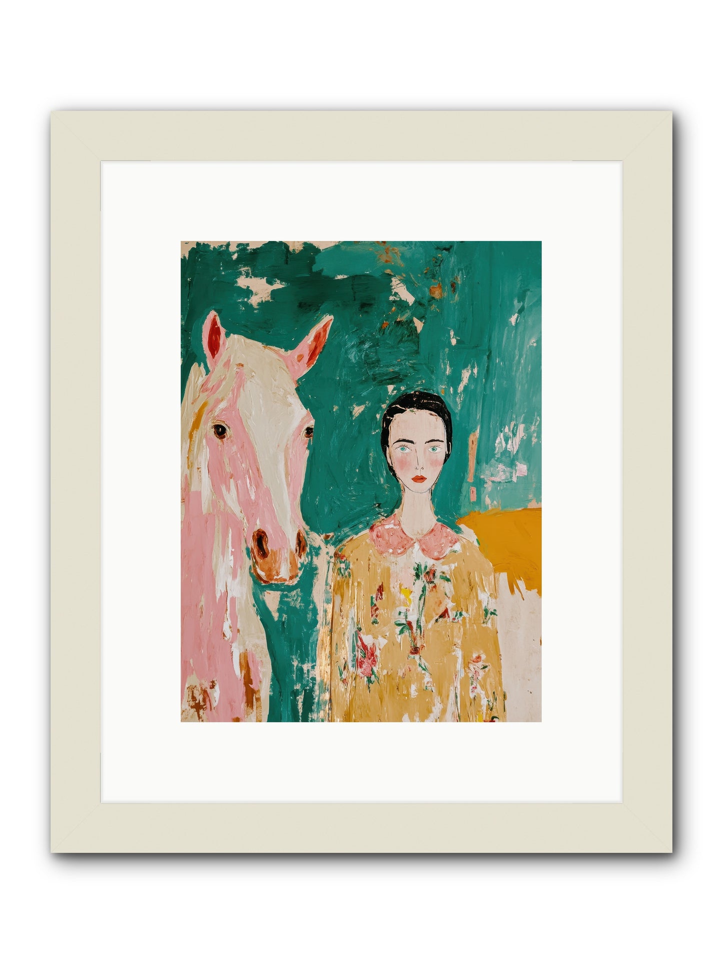 Sage & Stone -- Framed Print - White 9x12