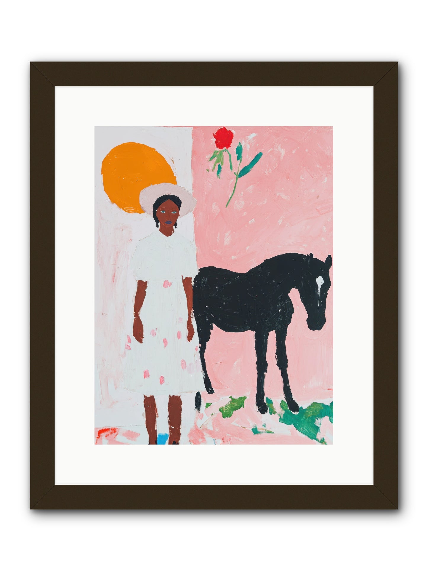 Sagebrush Silhouette -- Framed Print - Black 12x16