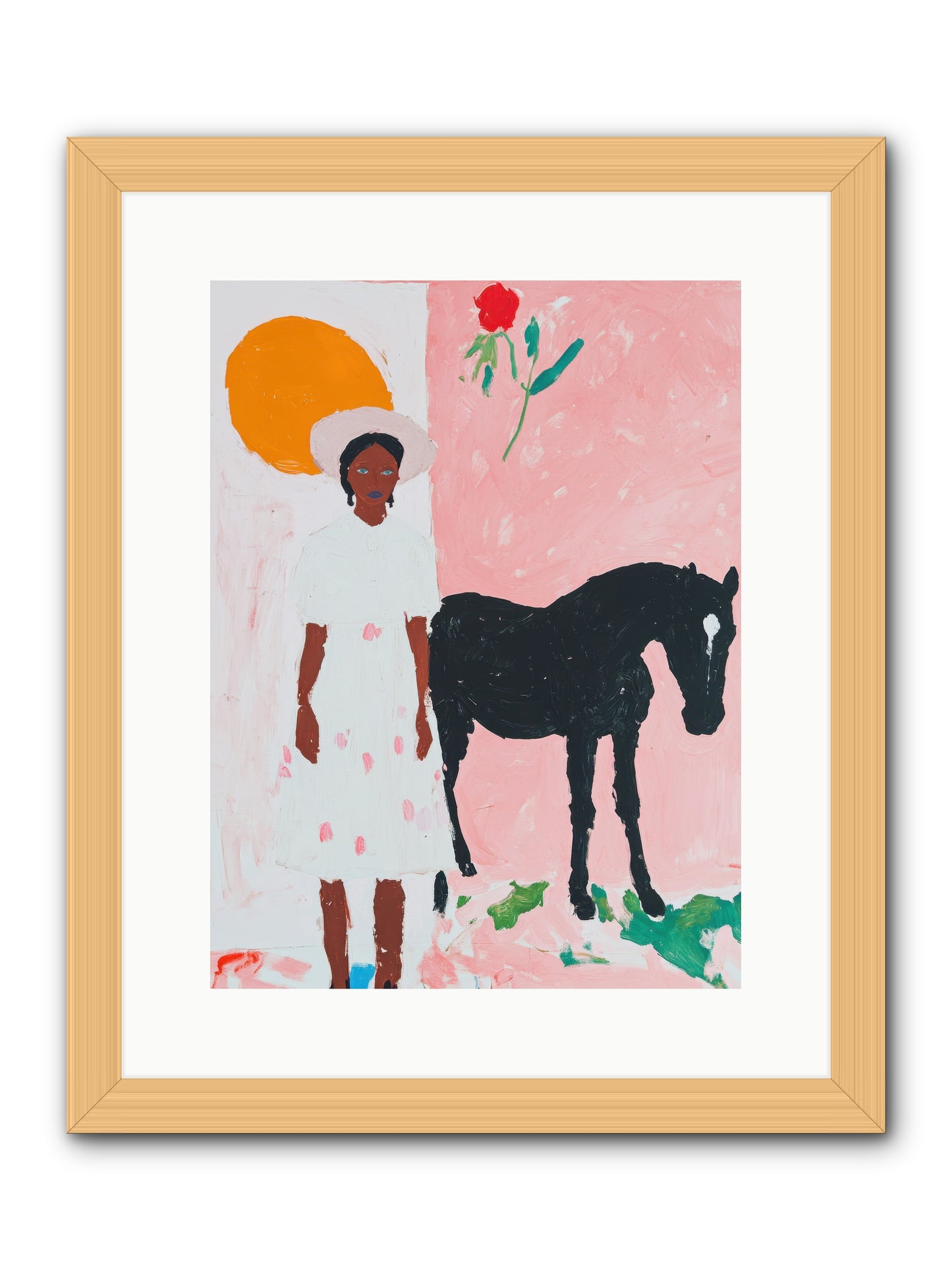 Sagebrush Silhouette -- Framed Print - Natural 12x16