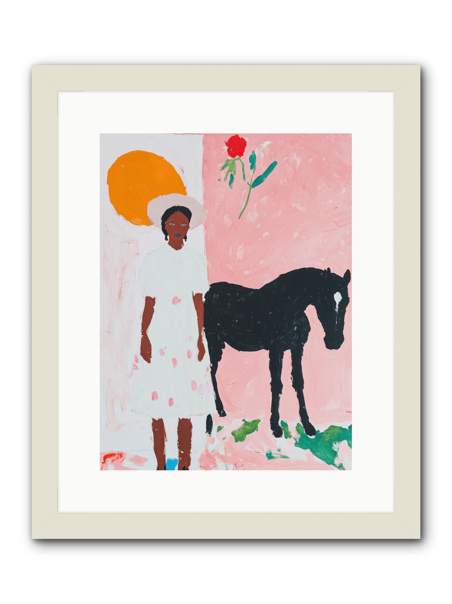 Sagebrush Silhouette -- Framed Print - White 12x16