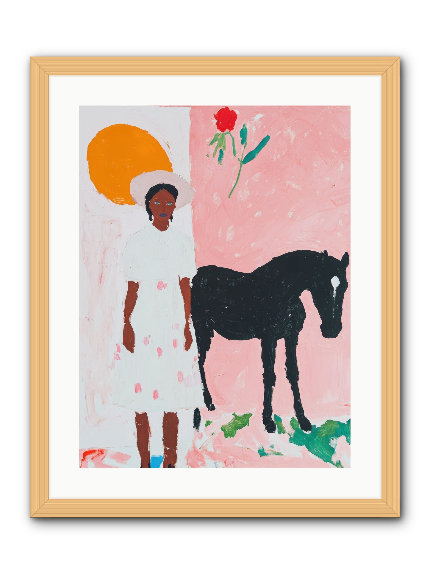 Sagebrush Silhouette -- Framed Print - Natural 18x24