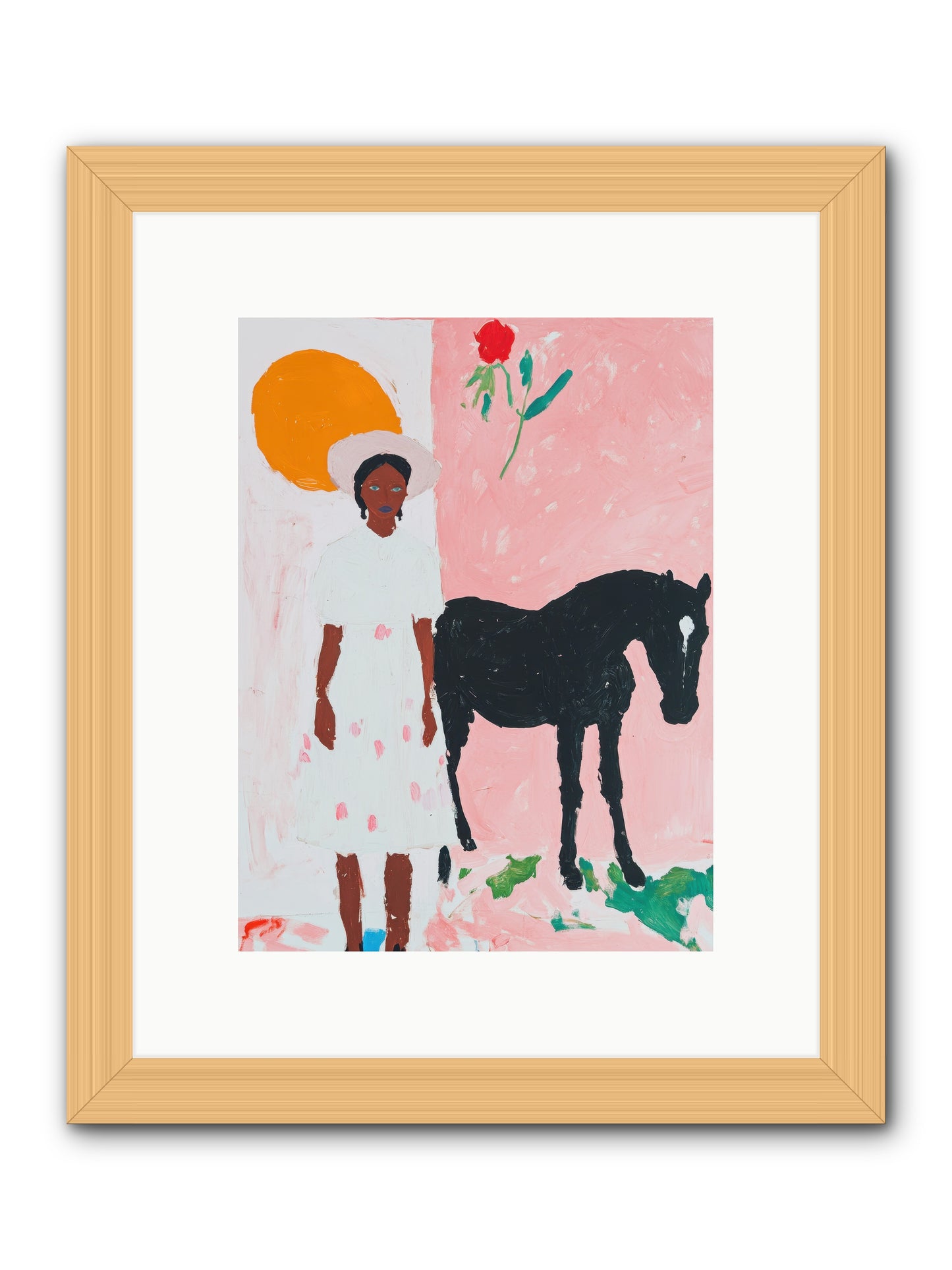Sagebrush Silhouette -- Framed Print - Natural 9x12