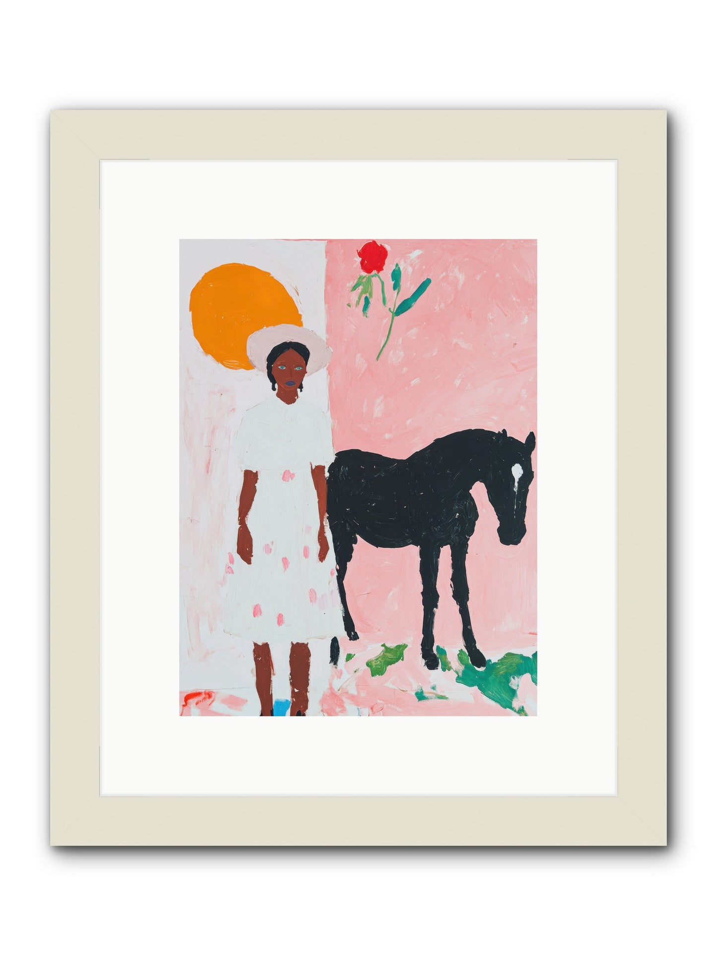 Sagebrush Silhouette -- Framed Print - White 9x12