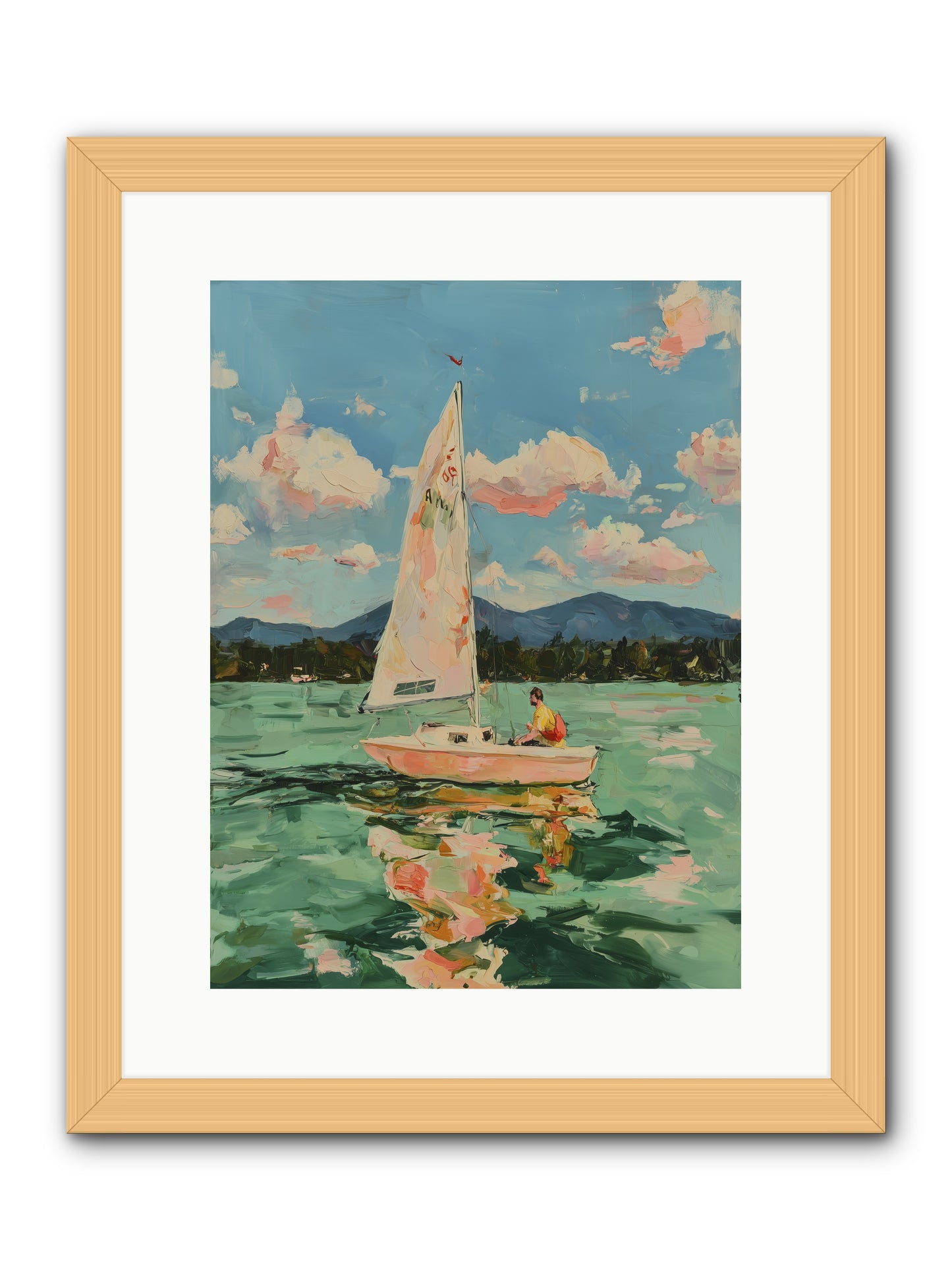 Sail Stories -- Framed Print - Natural 12x16
