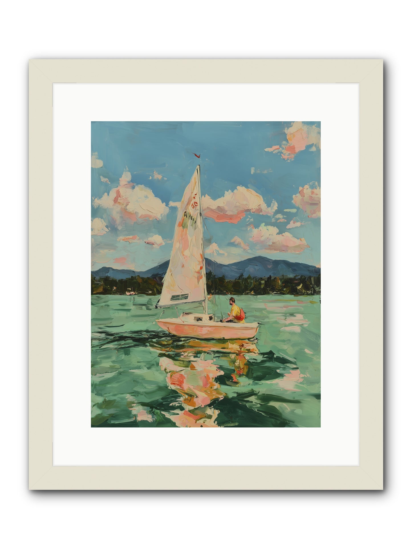 Sail Stories -- Framed Print - White 12x16