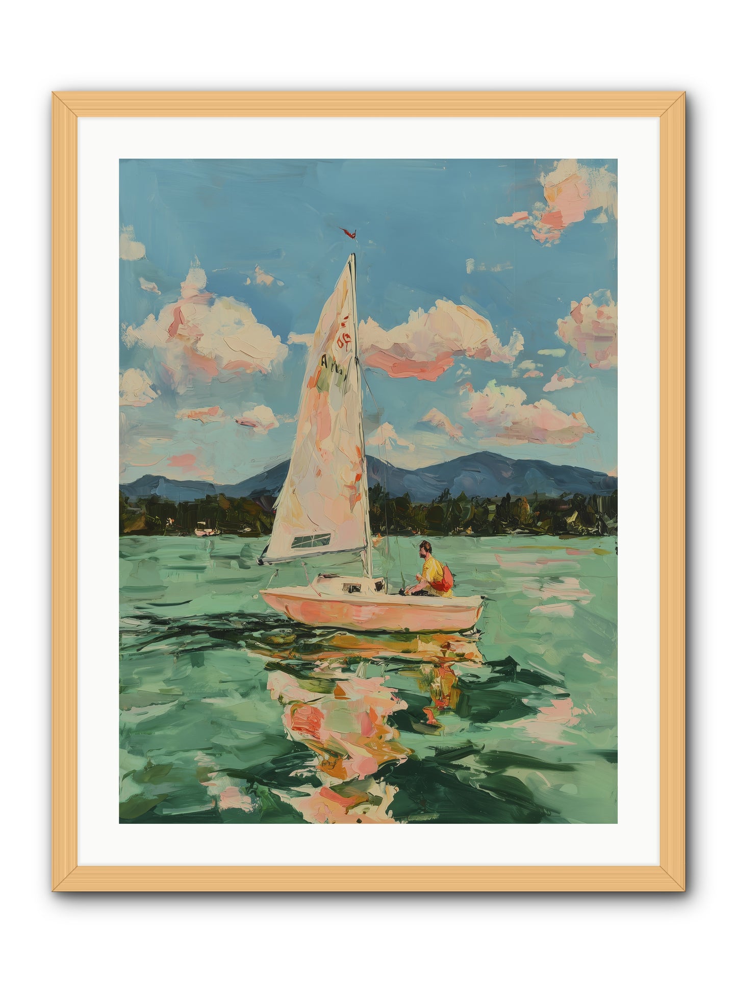 Sail Stories -- Framed Print - Natural 24x32
