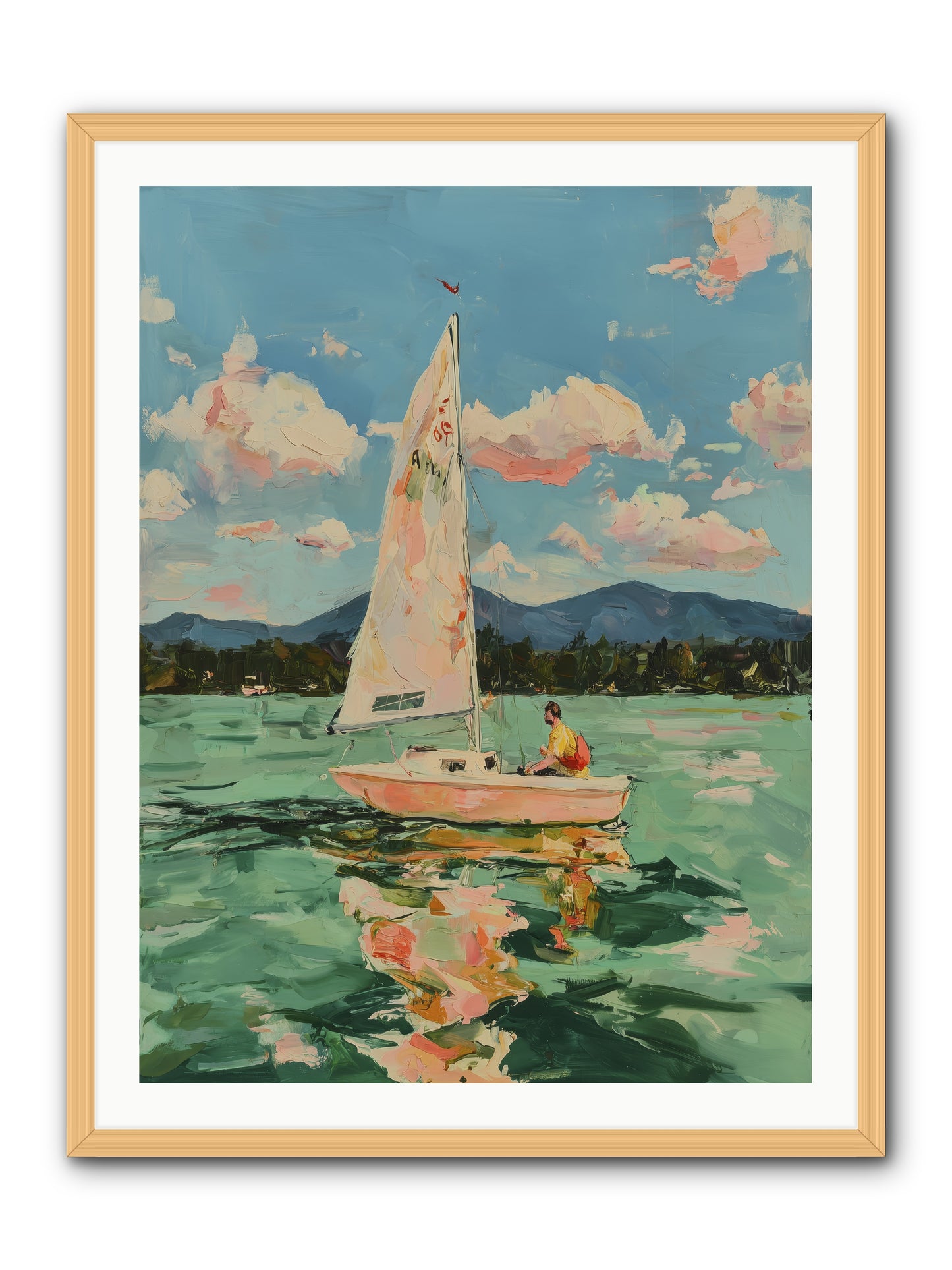 Sail Stories -- Framed Print - Natural 30x40