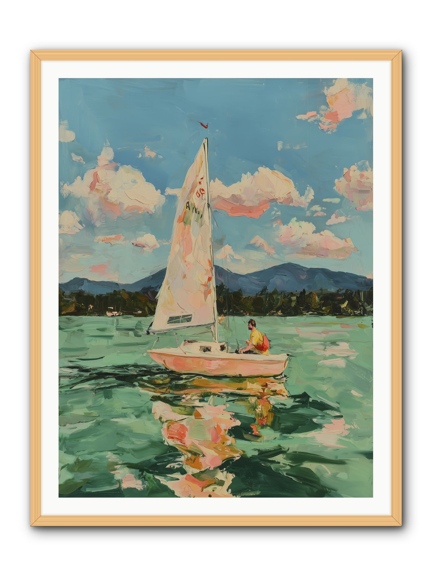 Sail Stories -- Framed Print - Natural 36x48