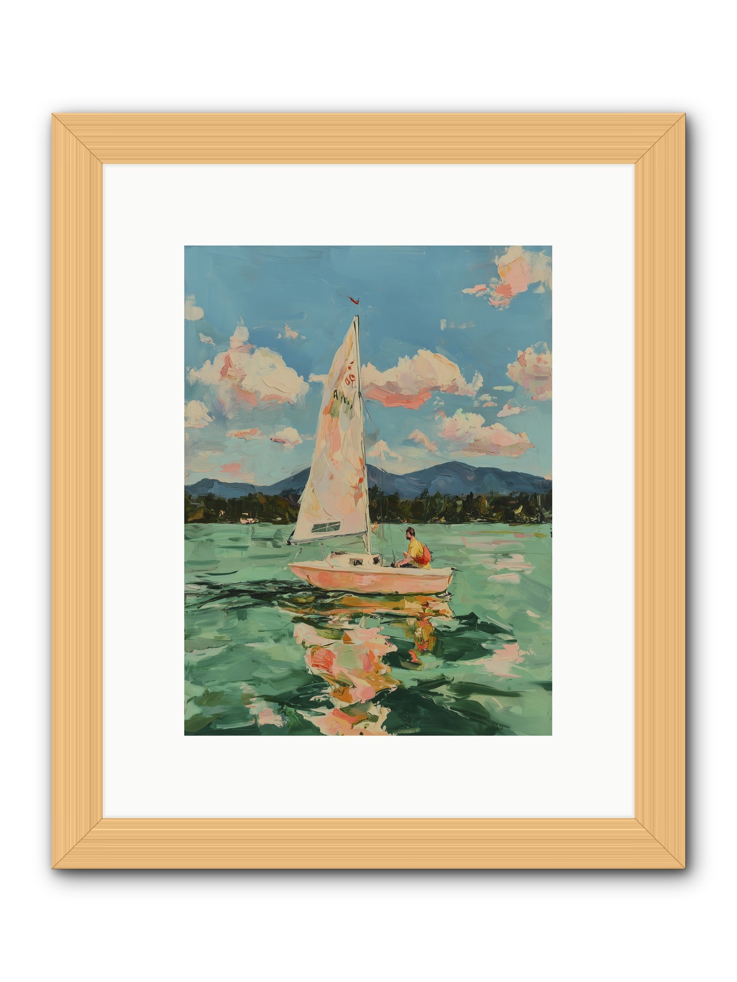 Sail Stories -- Framed Print - Natural 9x12