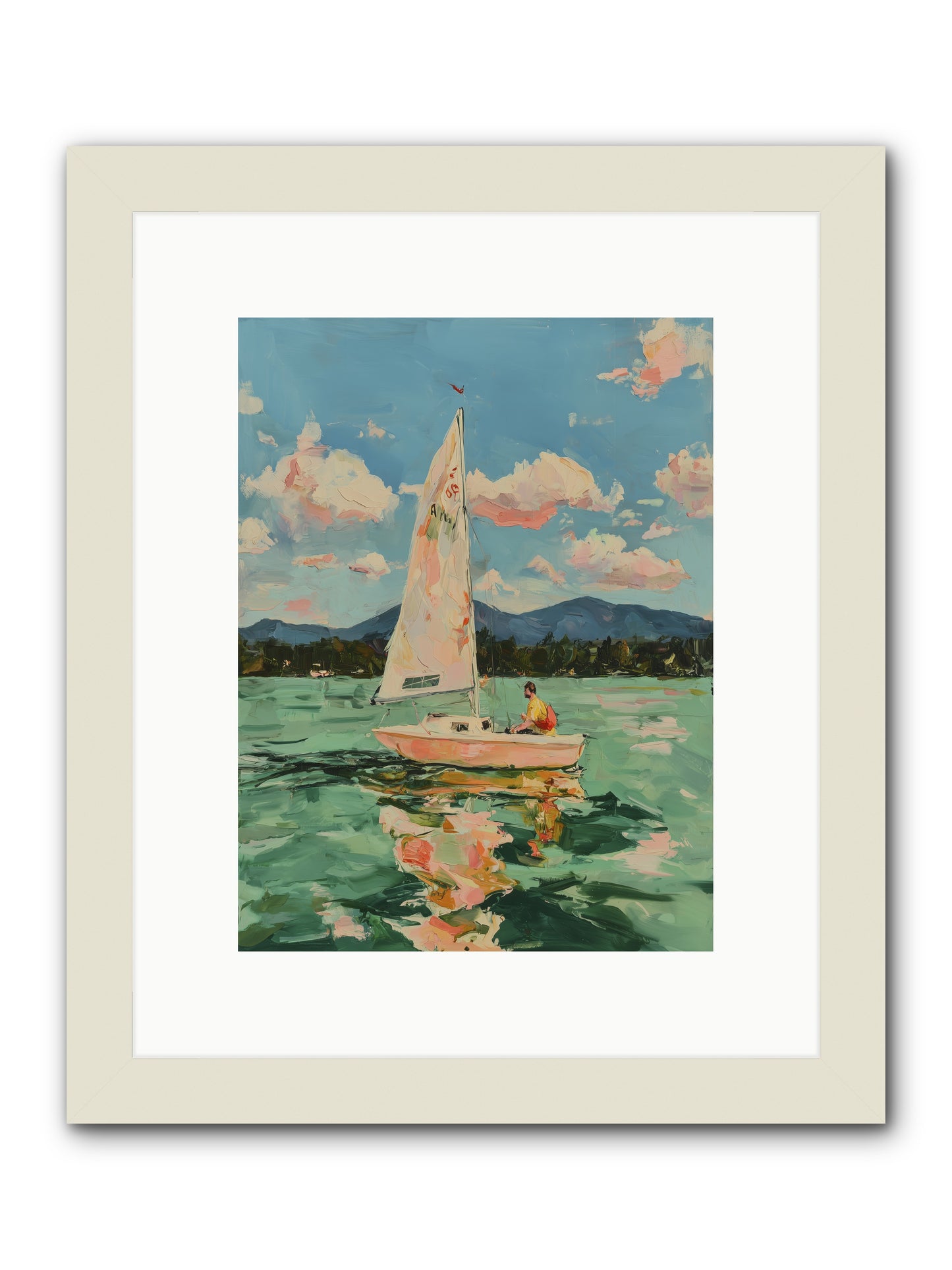 Sail Stories -- Framed Print - White 9x12