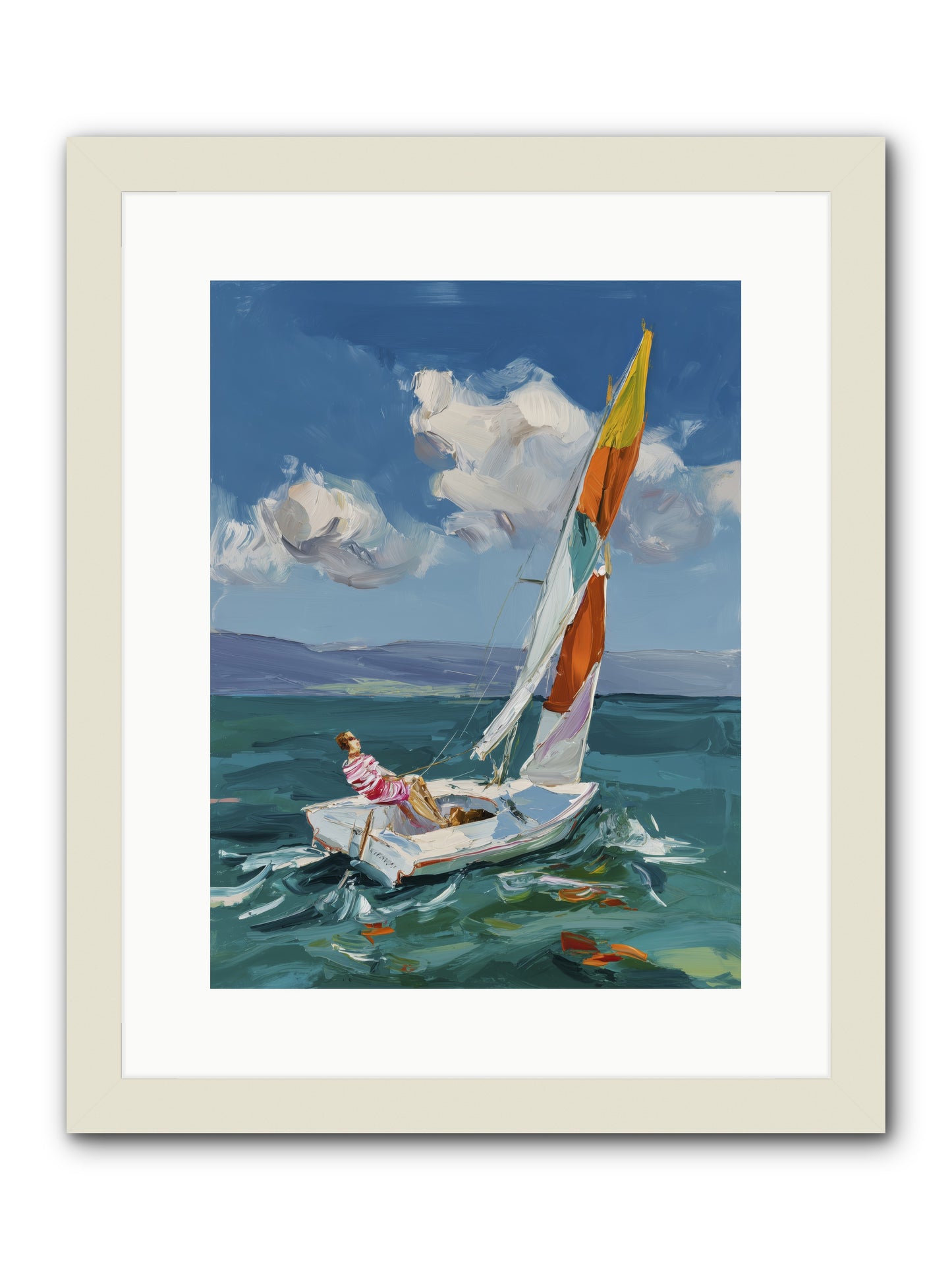 Sailor's Holiday -- Framed Print - White 12x16