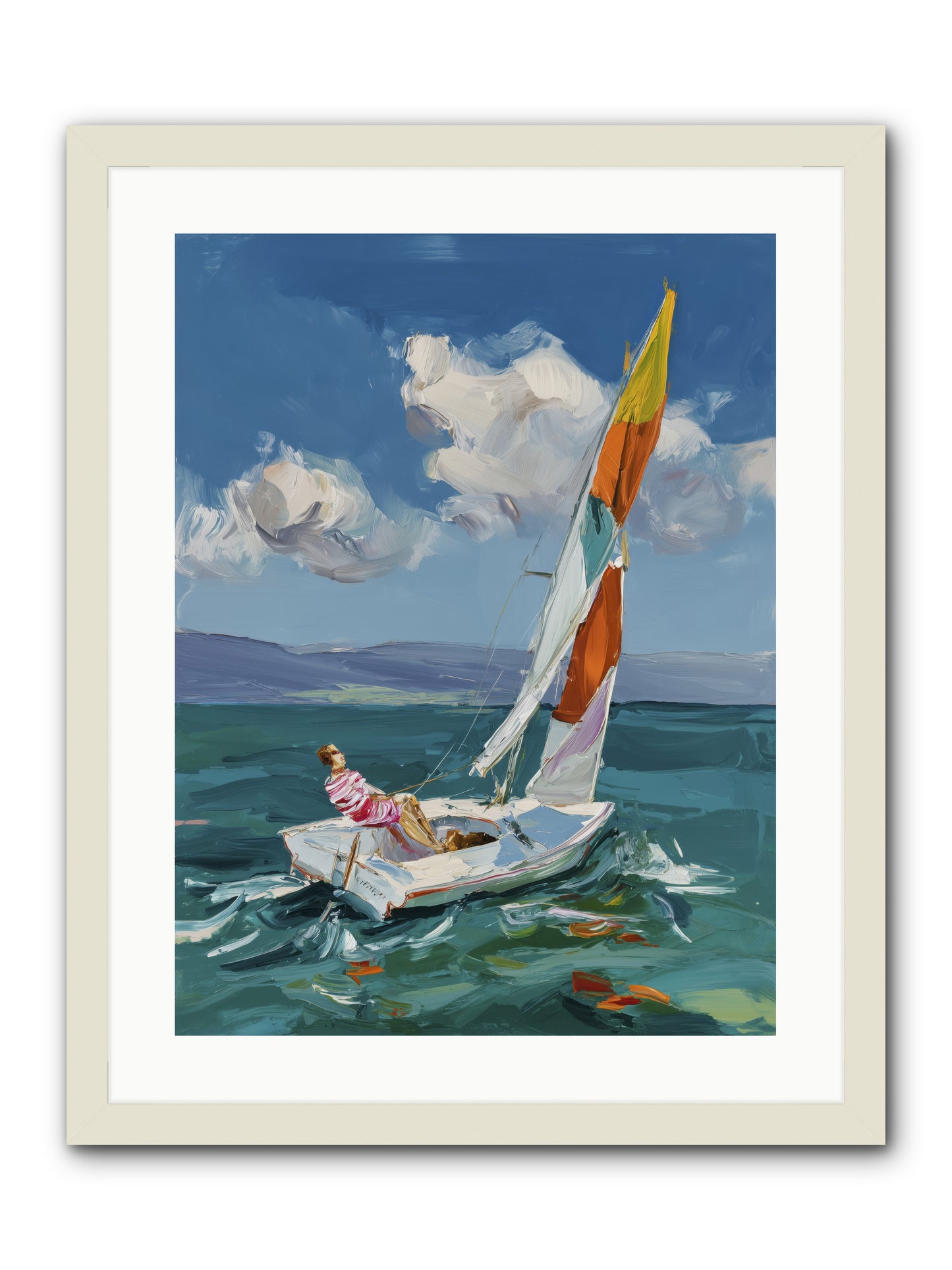 Sailor's Holiday -- Framed Print - White 18x24