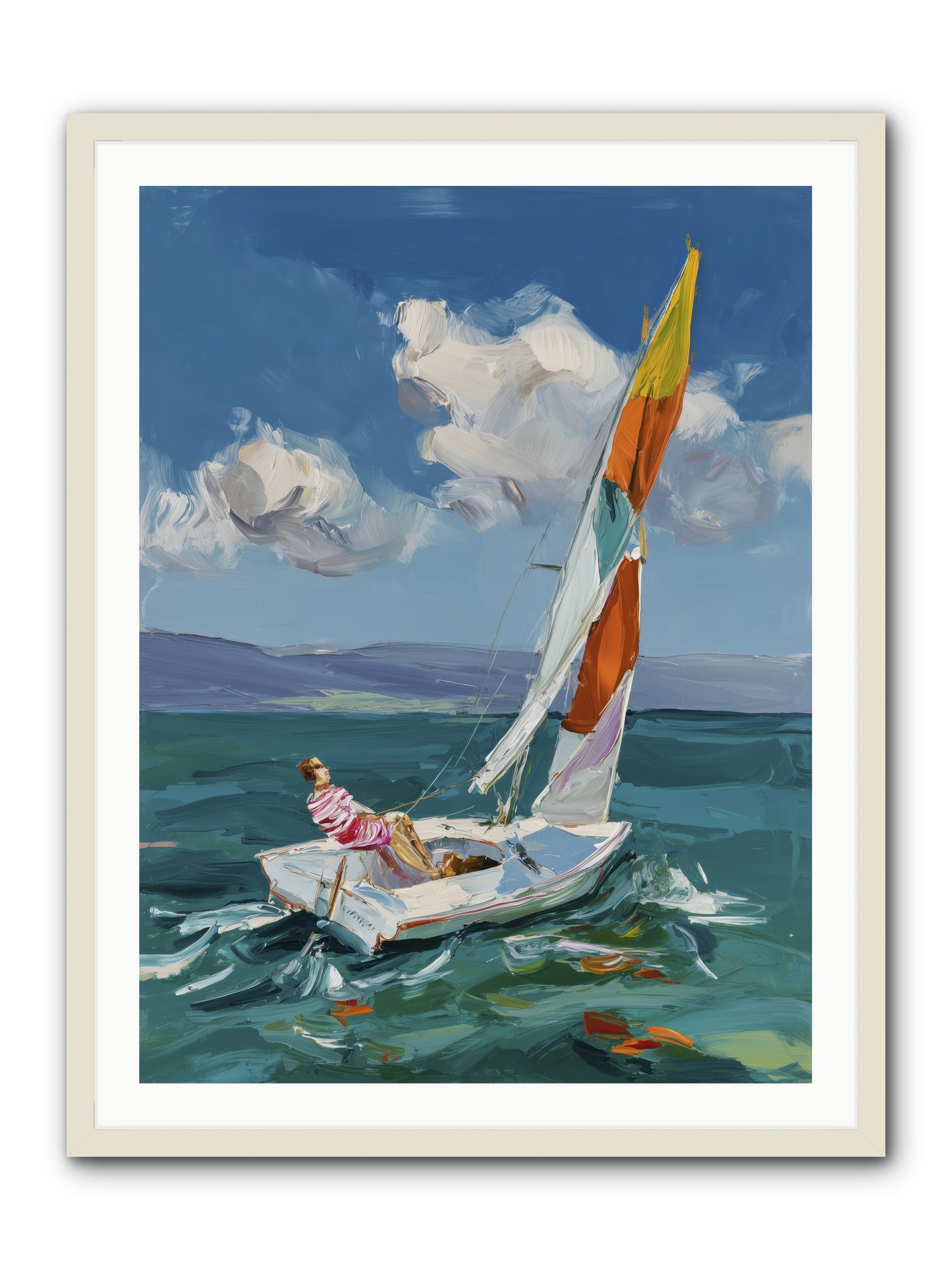 Sailor's Holiday -- Framed Print - White 30x40