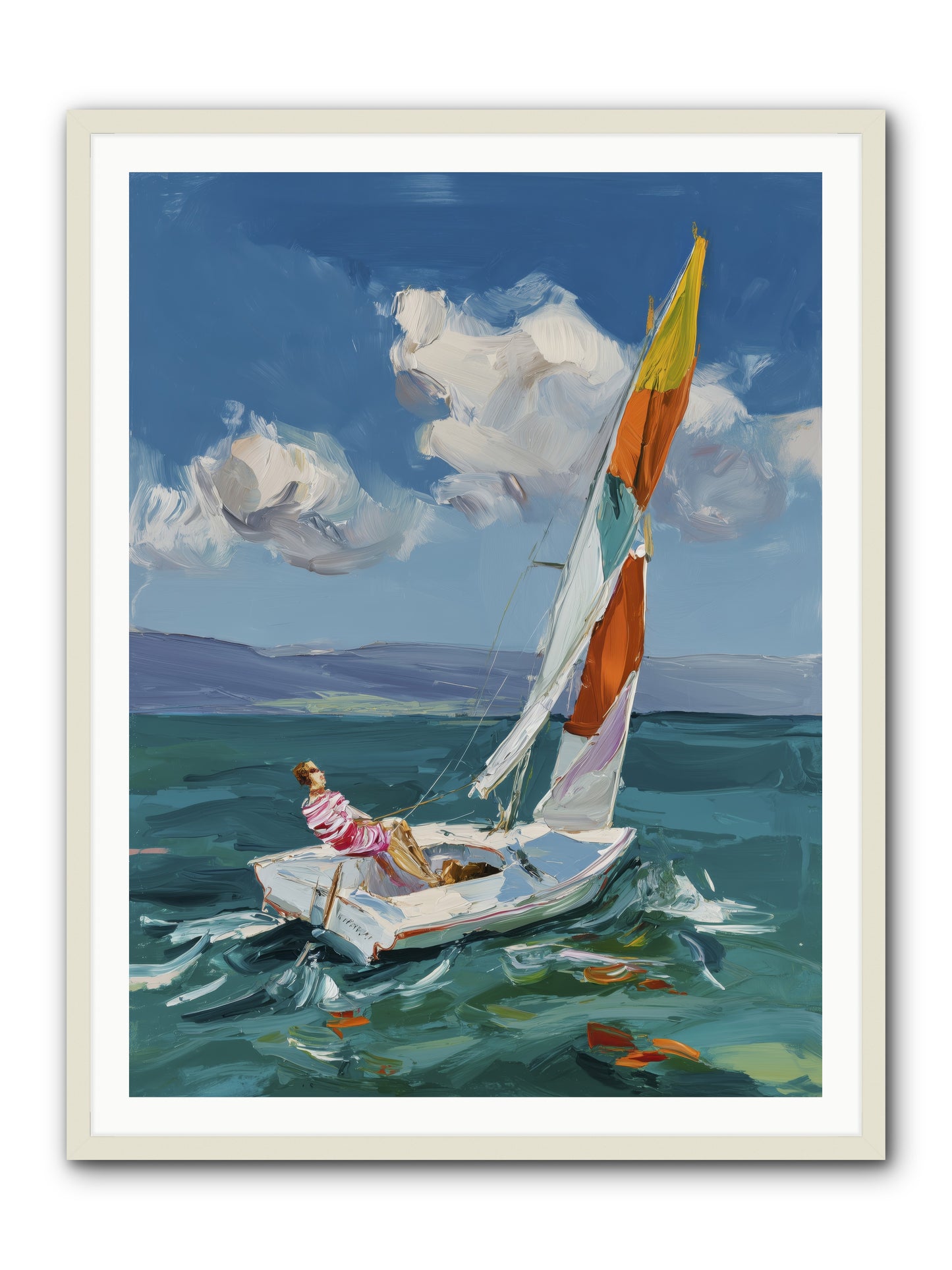 Sailor's Holiday -- Framed Print - White 36x48