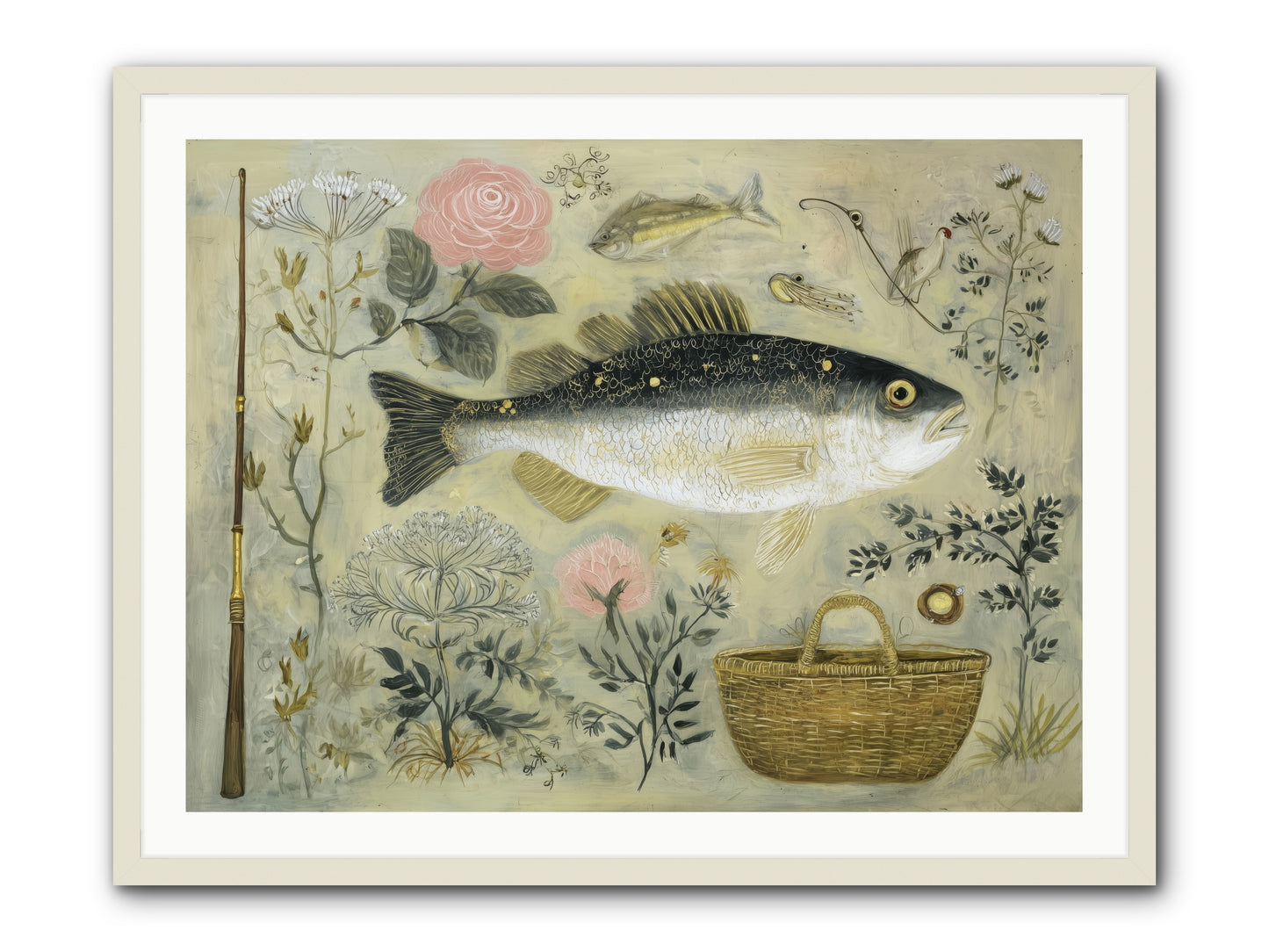 Sailor's Journal -- Framed Print - White 40x30