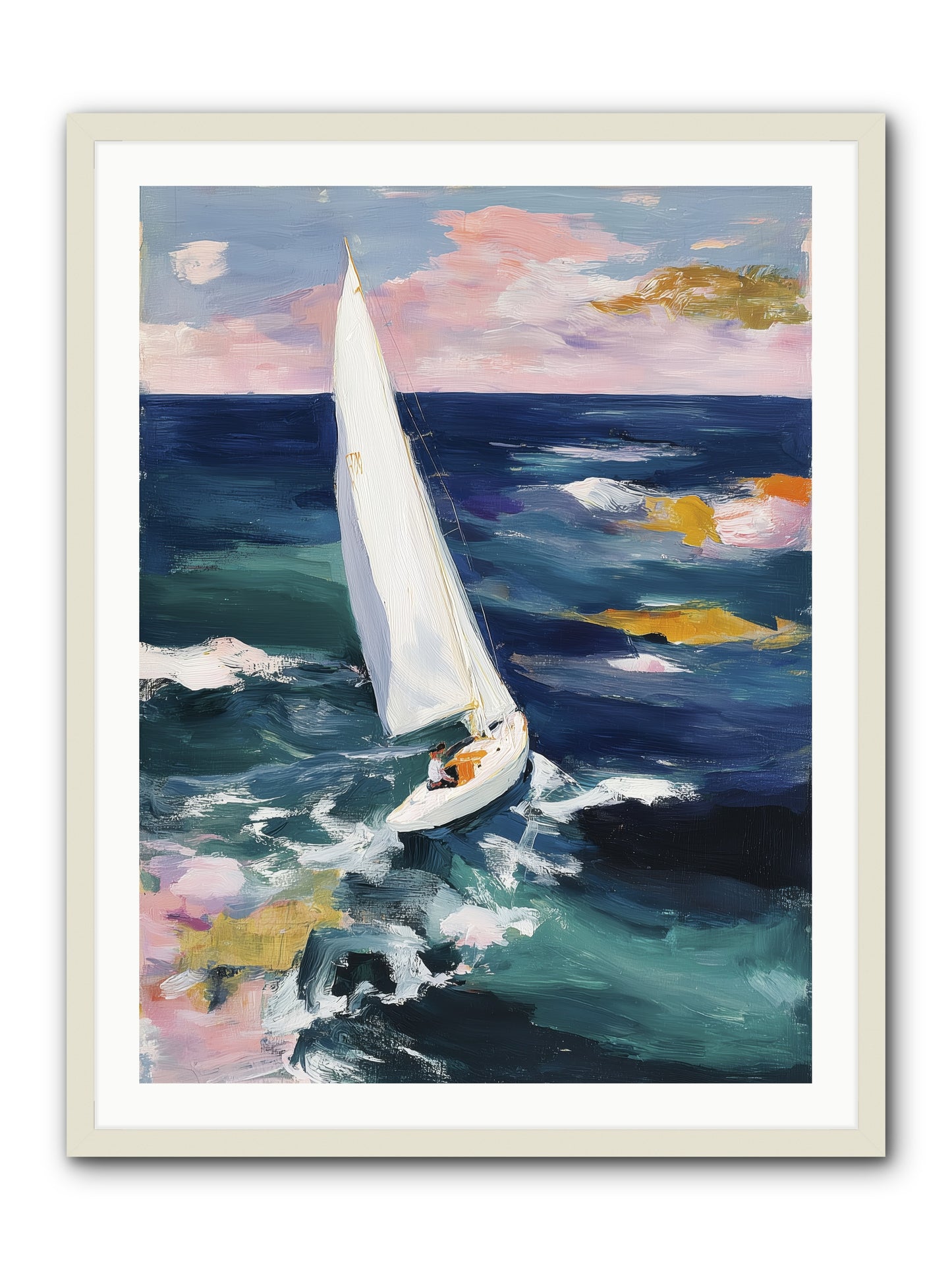 Sailor's Vision -- Framed Print - White 30x40