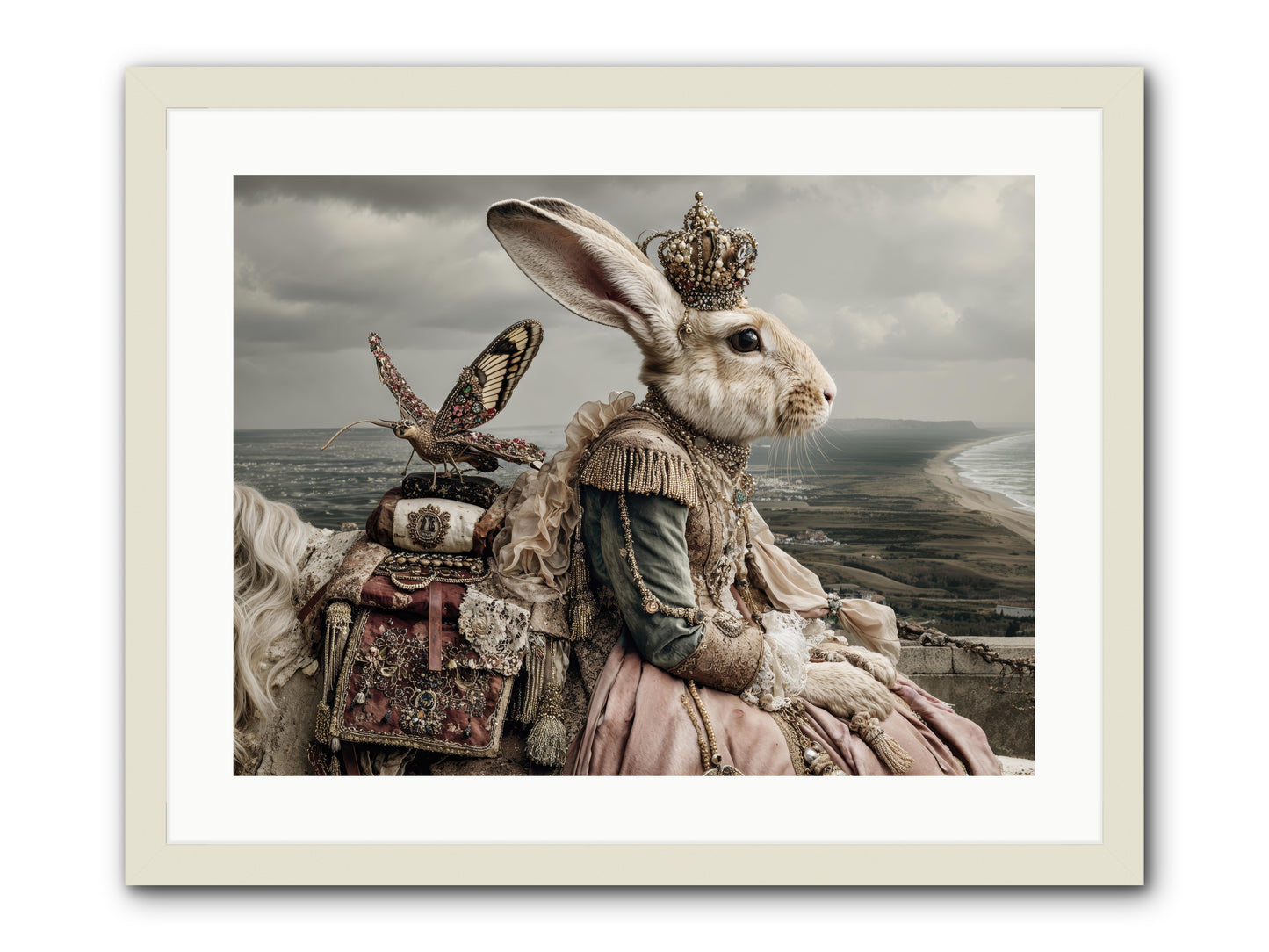Saint Clover -- Framed Print - White 24x18