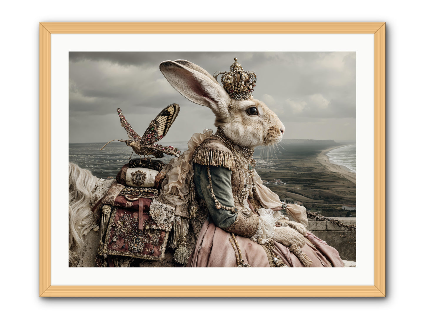 Saint Clover -- Framed Print - Natural 32x24