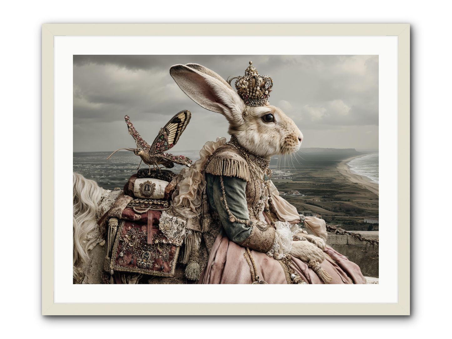 Saint Clover -- Framed Print - White 32x24