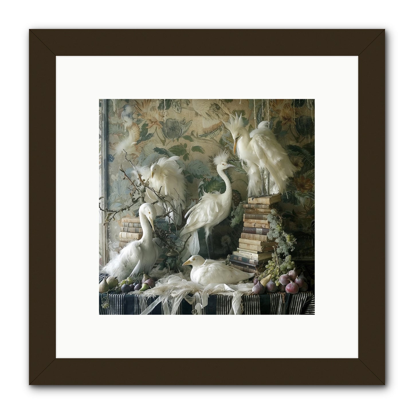 Salon des Oiseaux Rêveurs -- Framed Print - Black 10x10