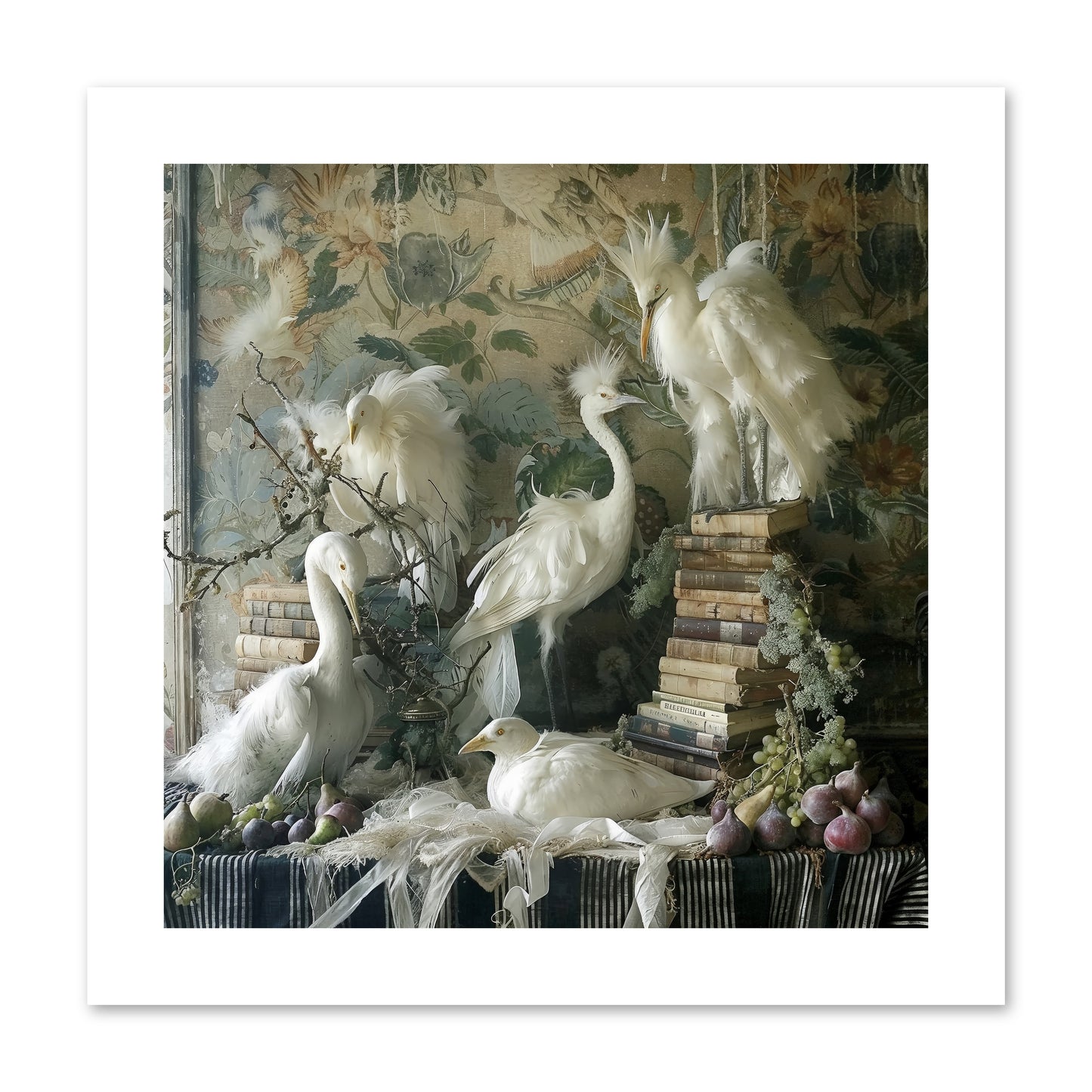 Salon des Oiseaux Rêveurs -- Loose Canvas Print 10x10