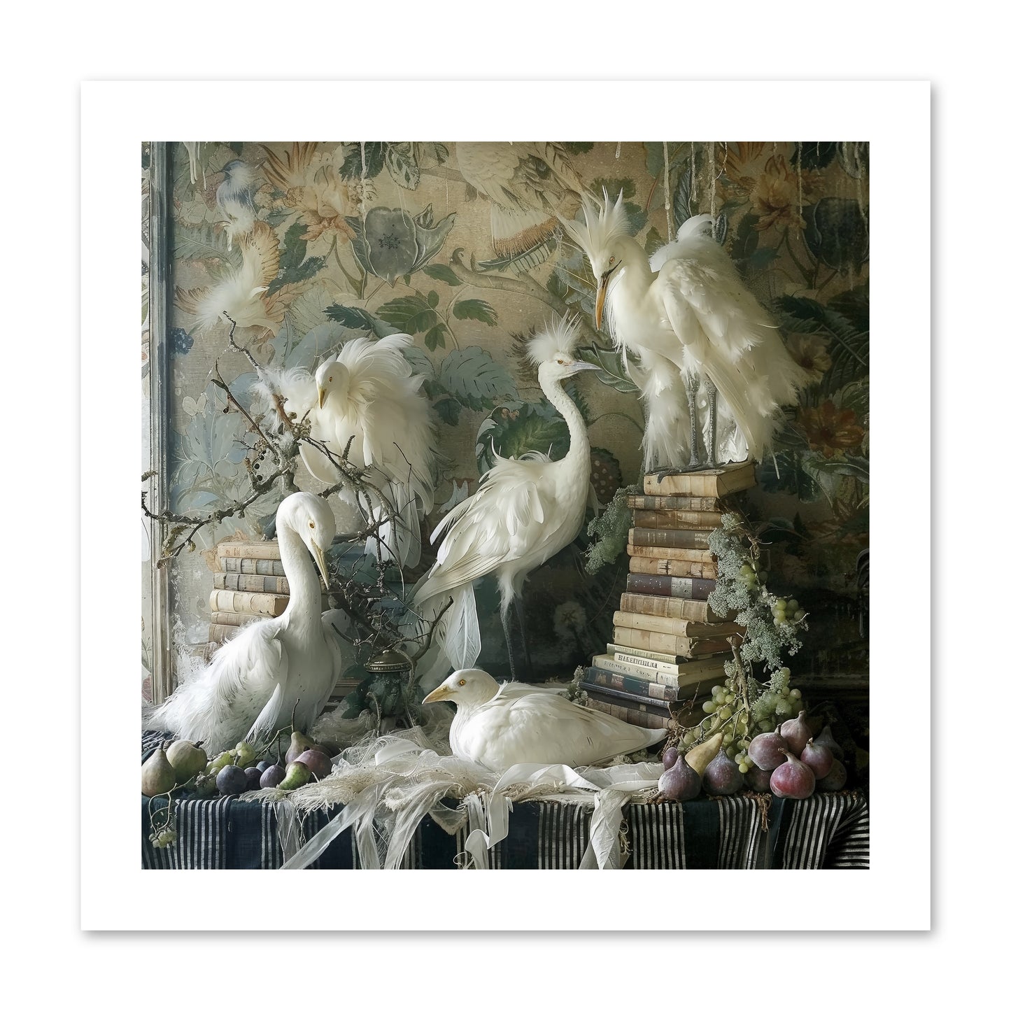 Salon des Oiseaux Rêveurs -- Paper Print 12x12