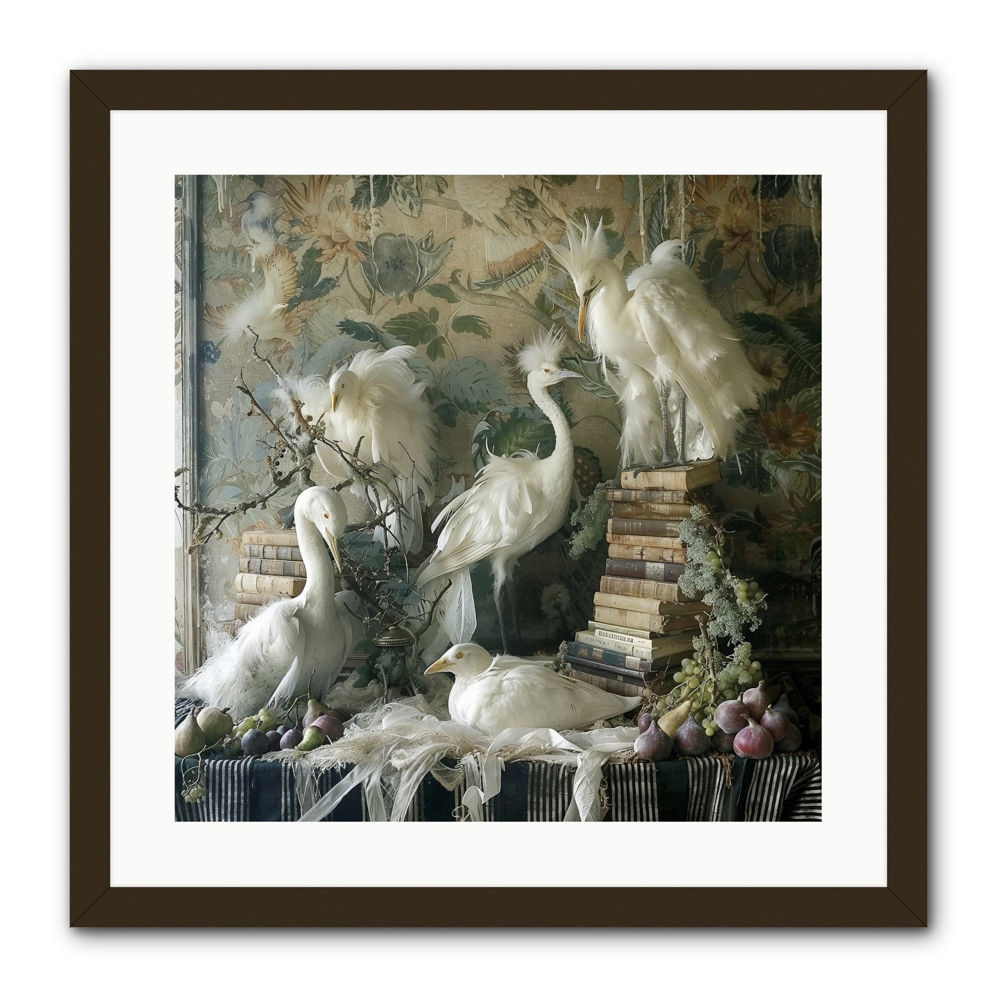 Salon des Oiseaux Rêveurs -- Framed Print - Black 20x20