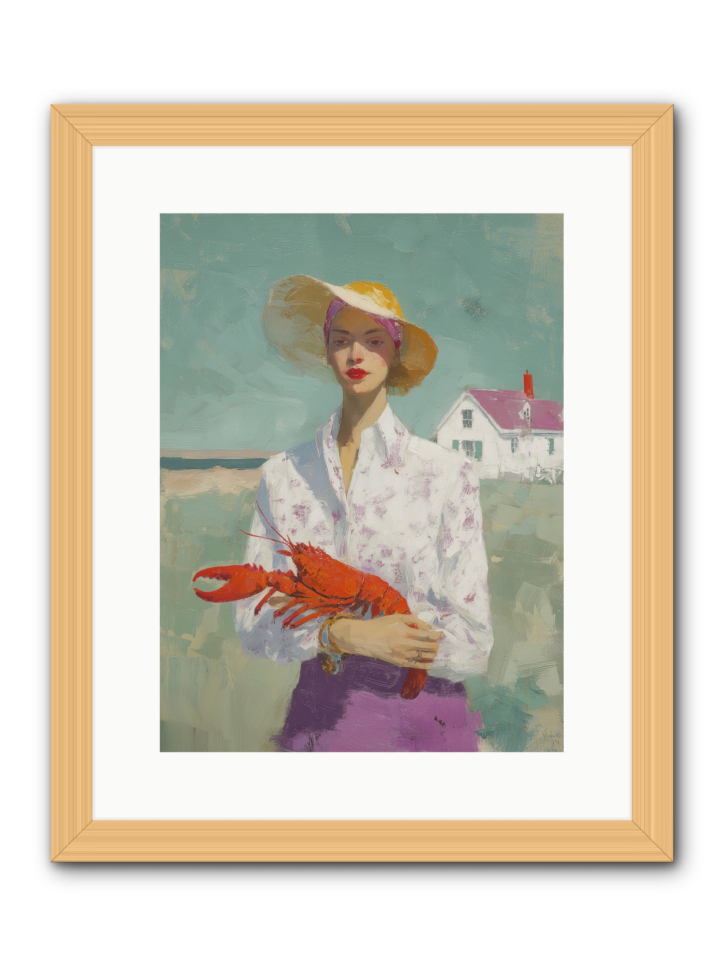 Salt Air Daughter -- Framed Print - Natural 12x16