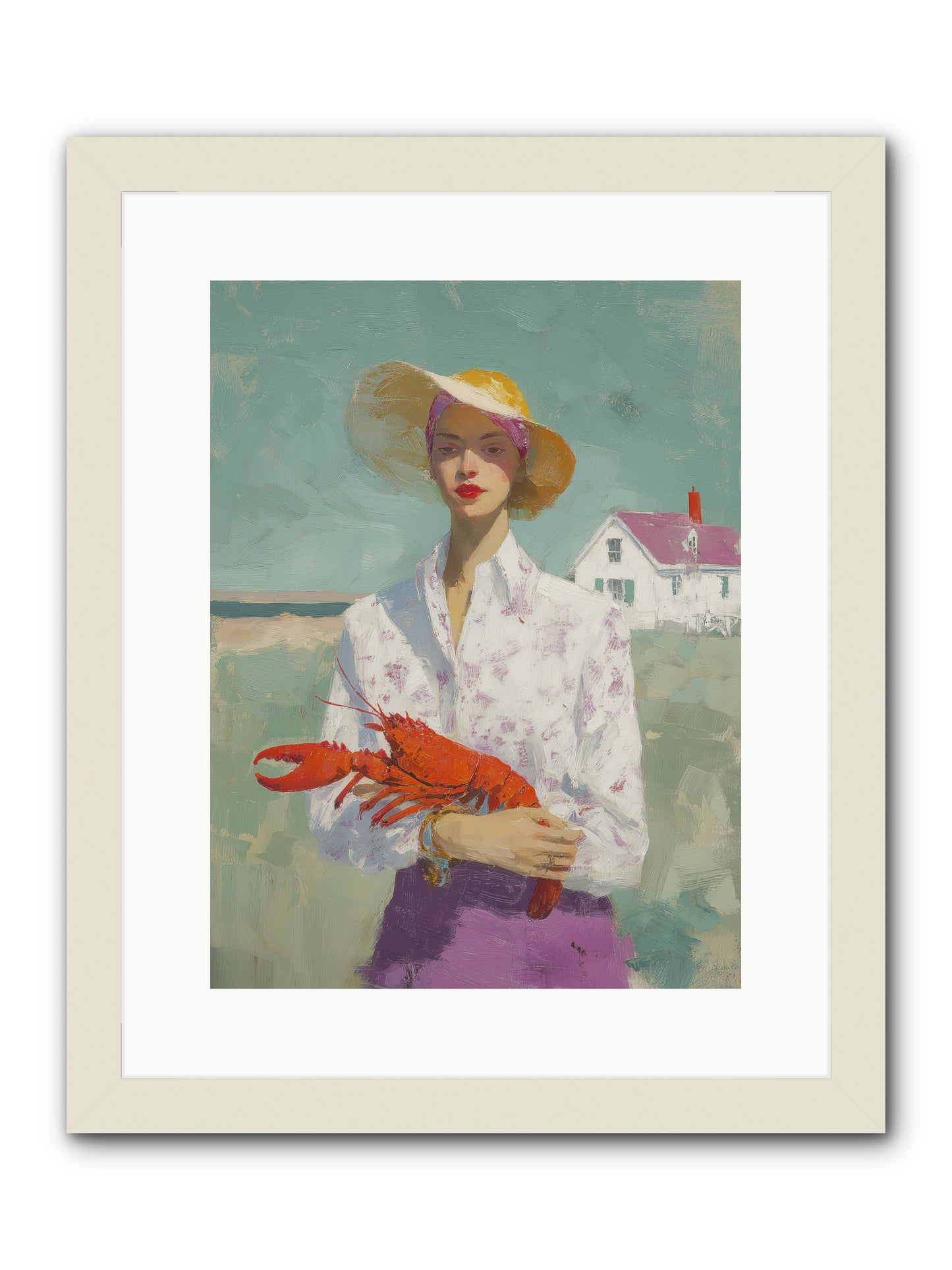 Salt Air Daughter -- Framed Print - White 12x16