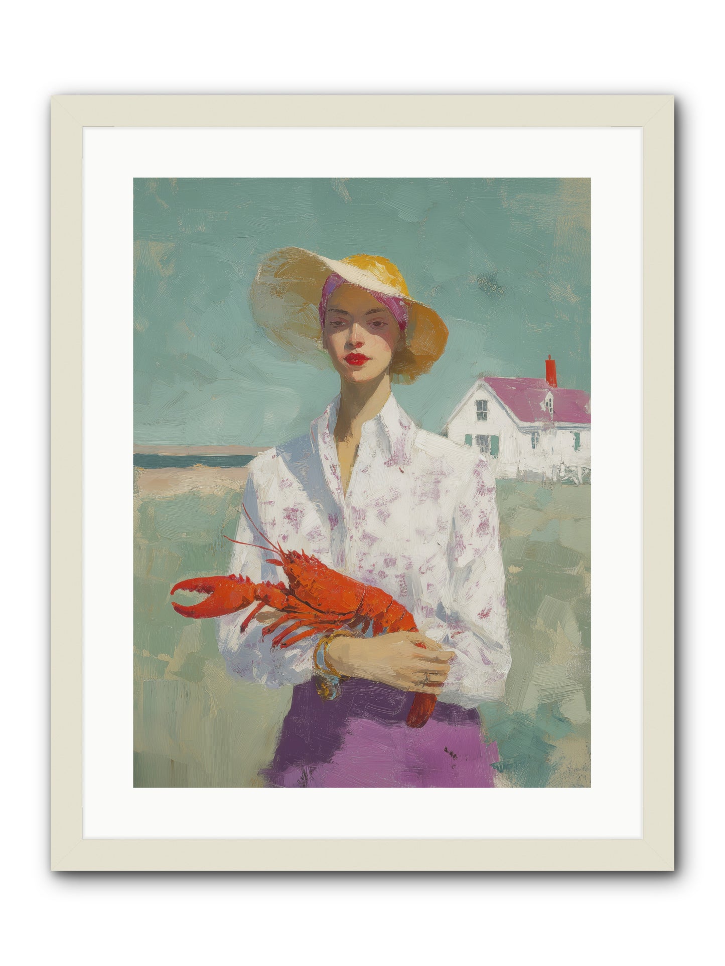Salt Air Daughter -- Framed Print - White 18x24
