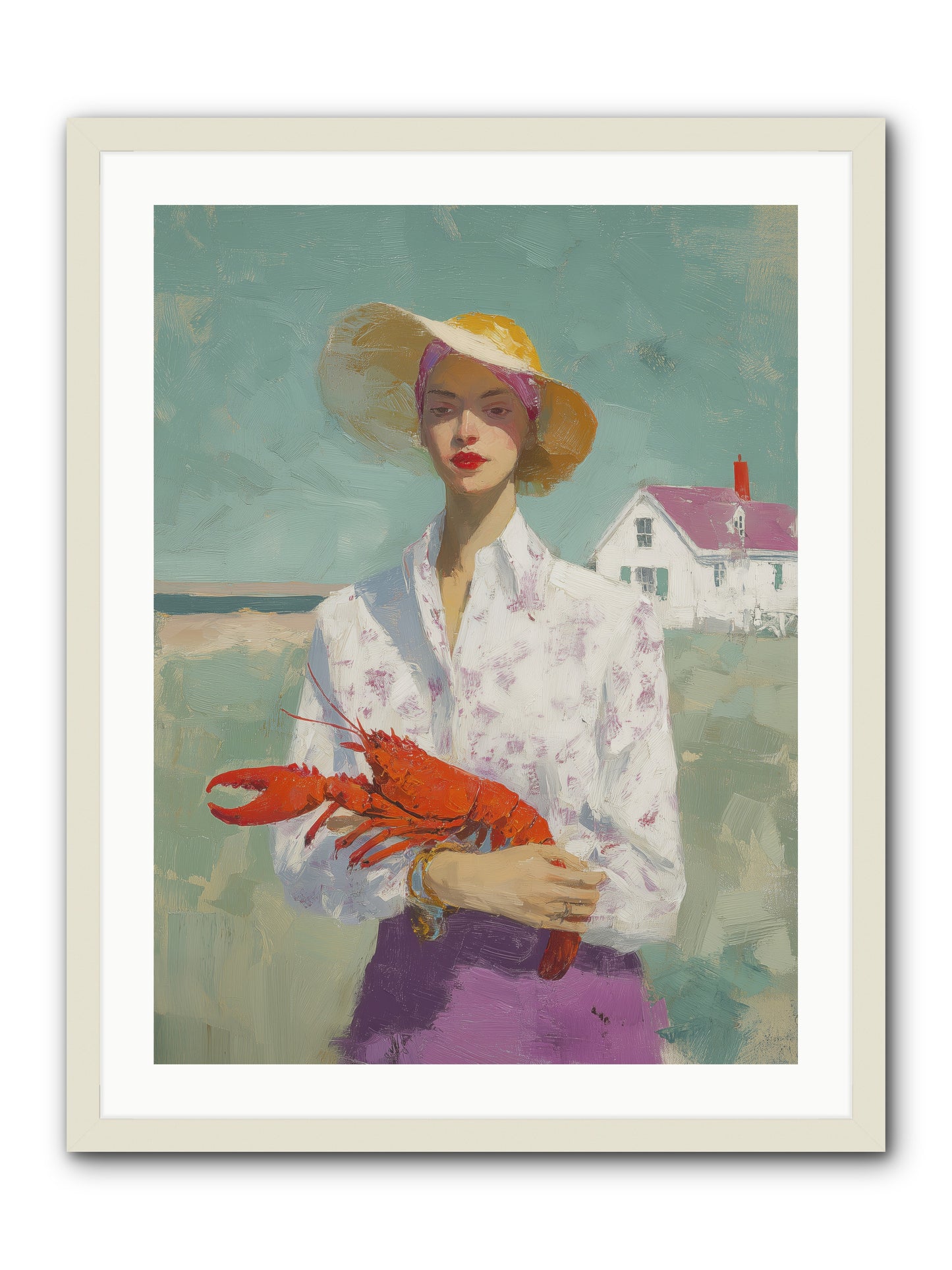 Salt Air Daughter -- Framed Print - White 24x32