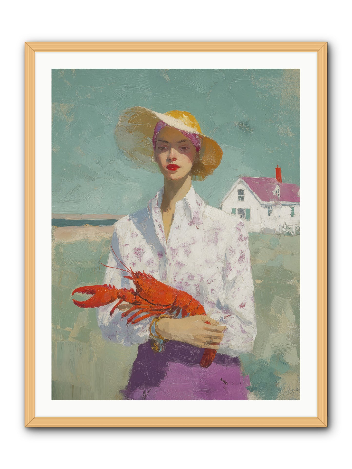 Salt Air Daughter -- Framed Print - Natural 30x40