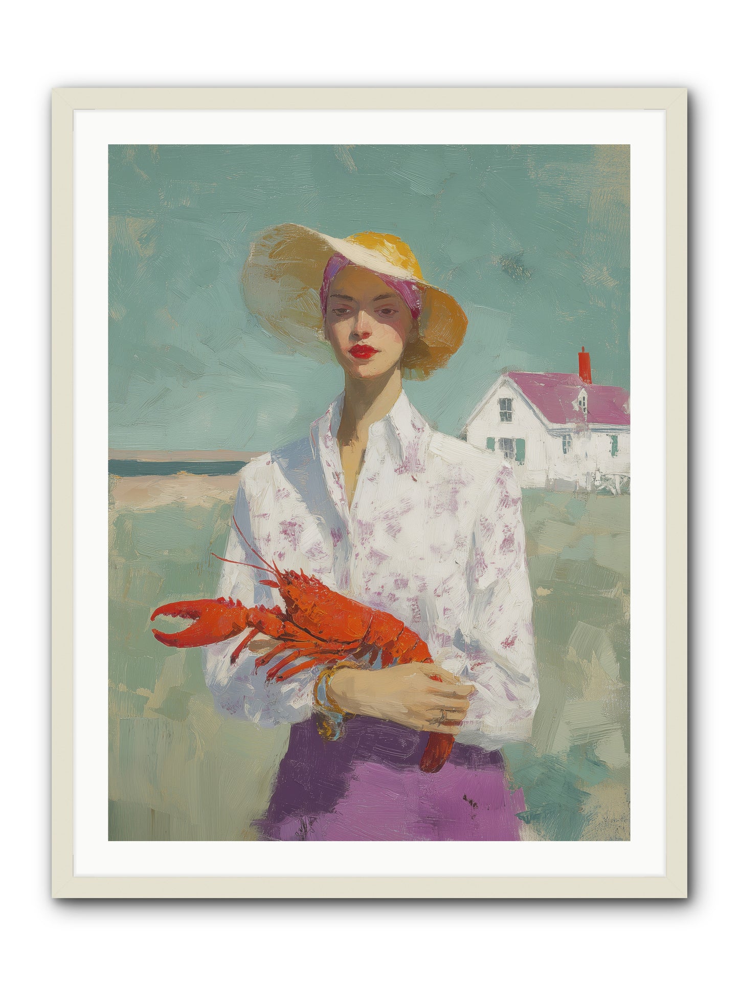 Salt Air Daughter -- Framed Print - White 30x40