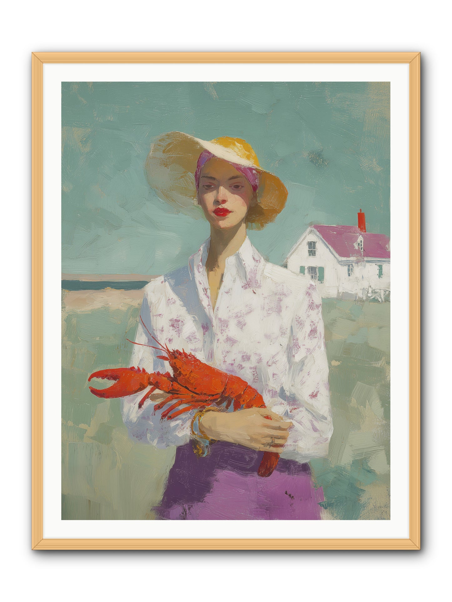 Salt Air Daughter -- Framed Print - Natural 36x48
