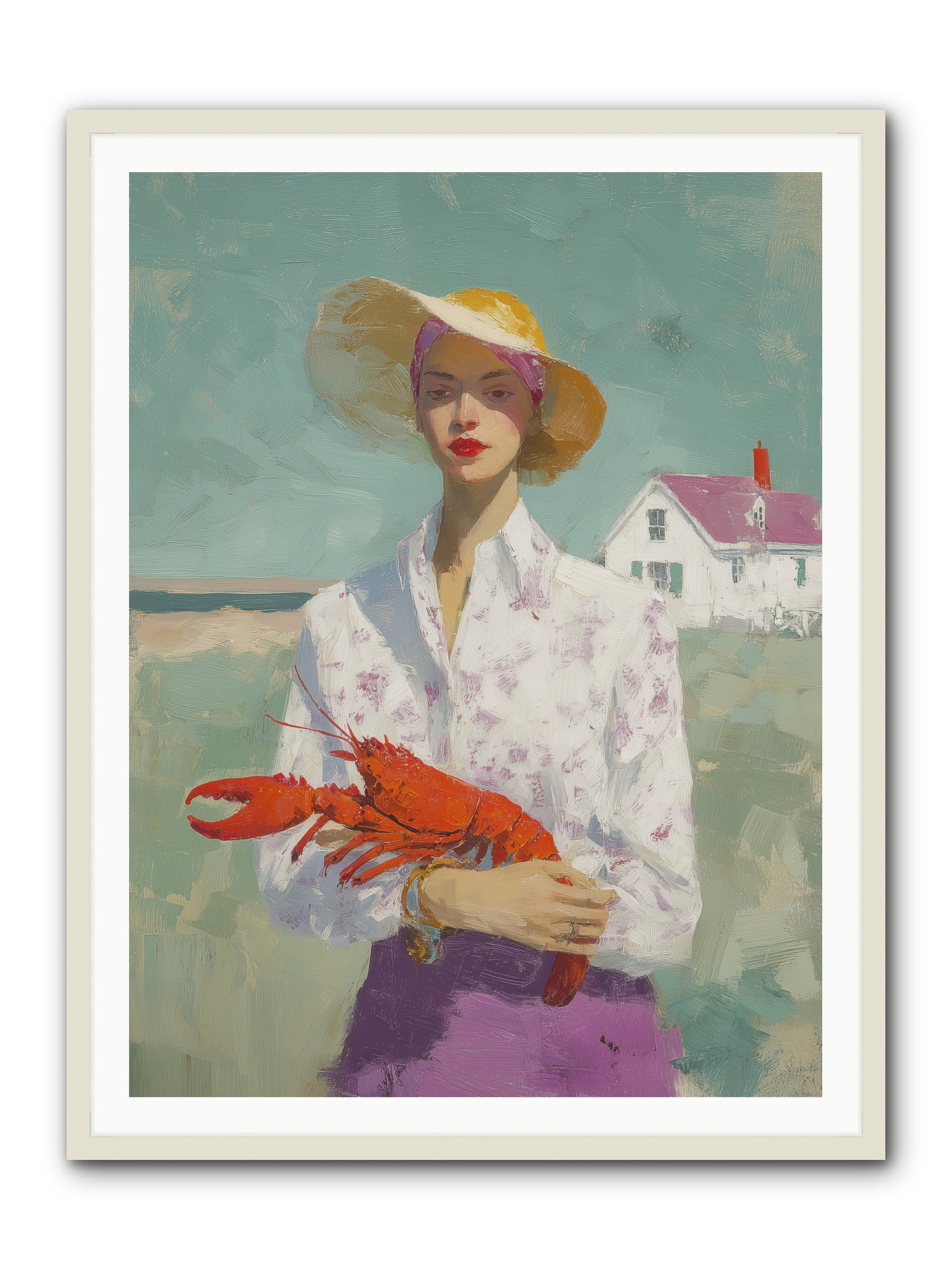 Salt Air Daughter -- Framed Print - White 36x48
