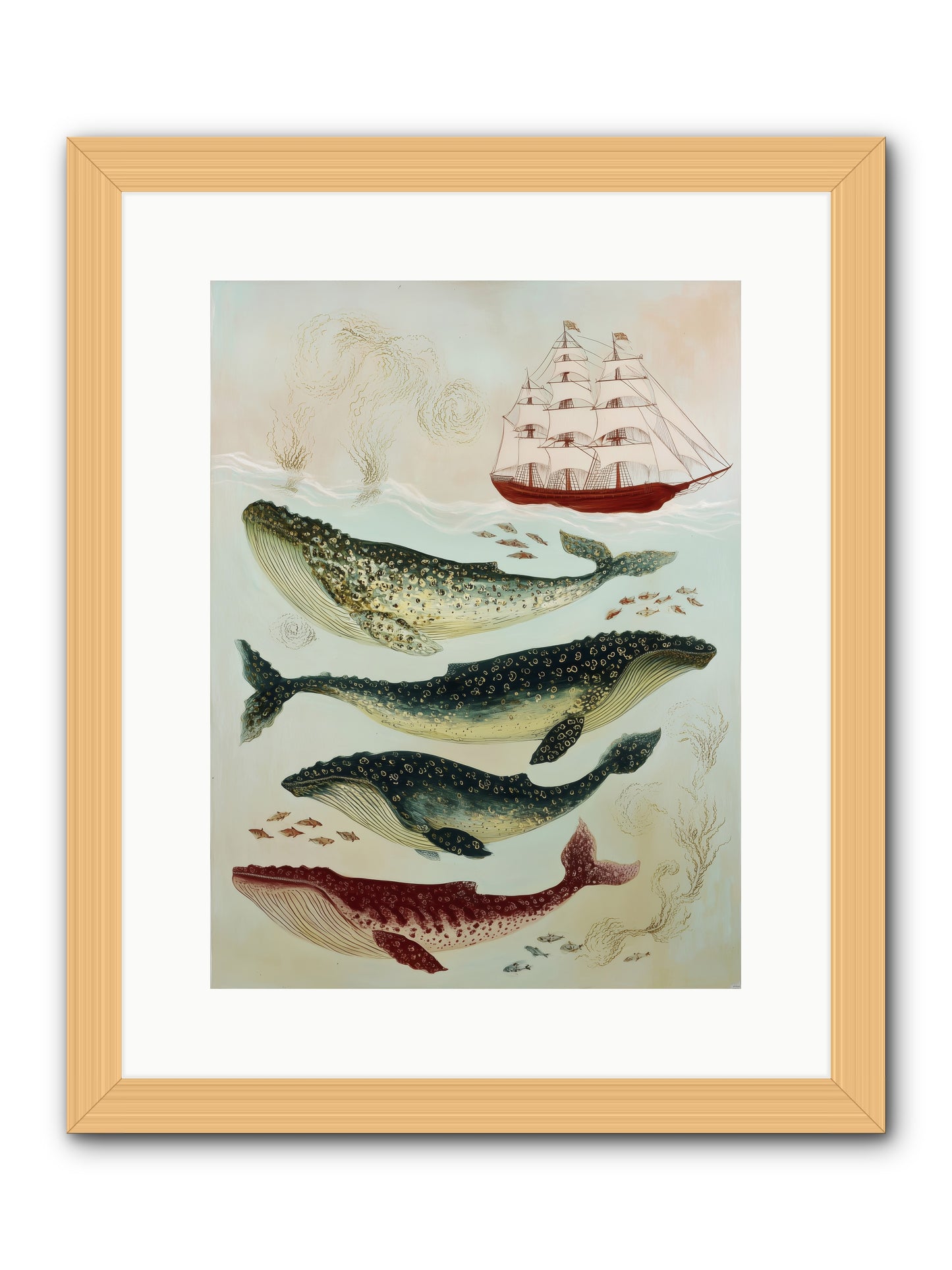 Salt Air Serenade -- Framed Print - Natural 12x16