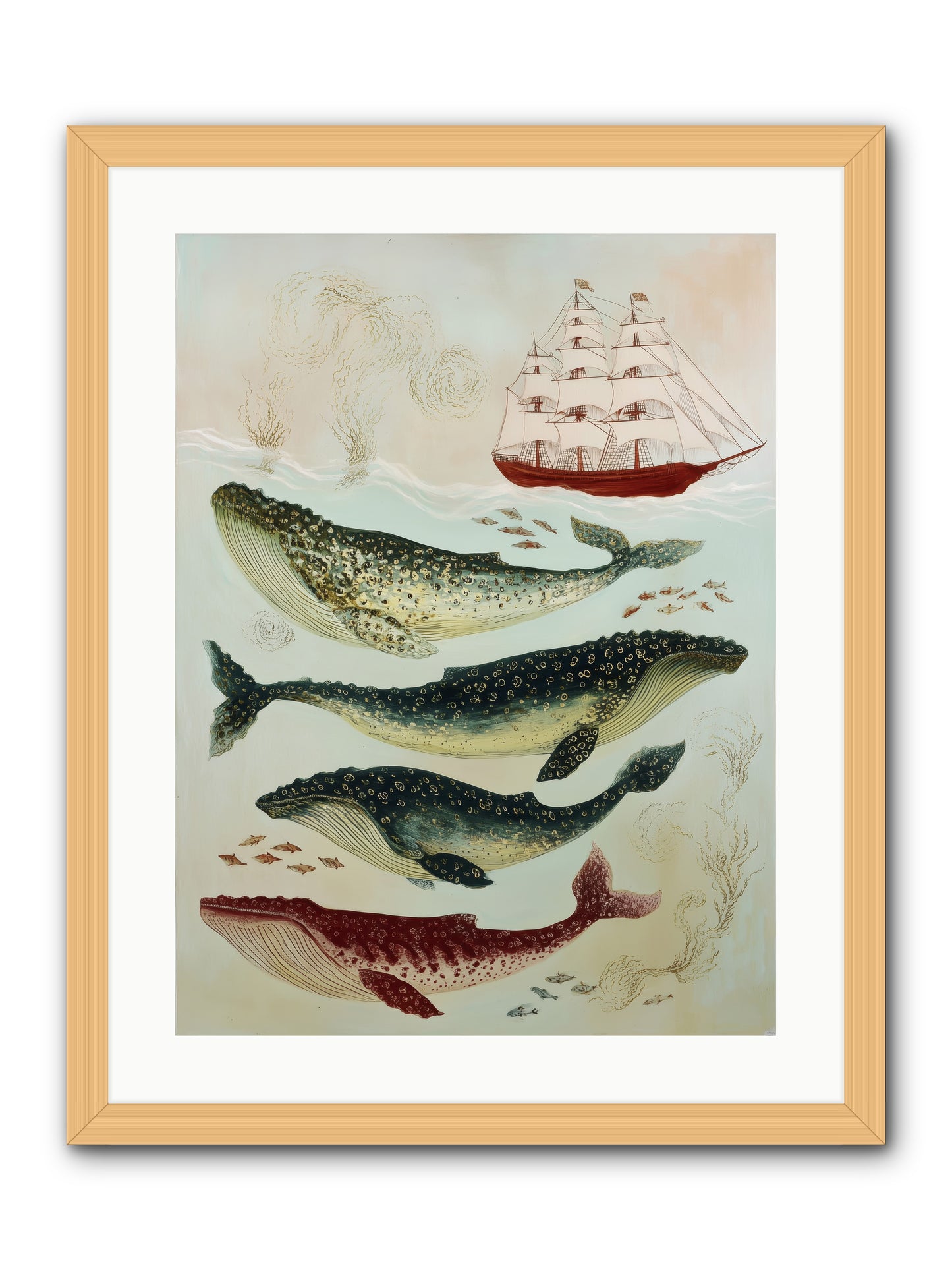 Salt Air Serenade -- Framed Print - Natural 18x24