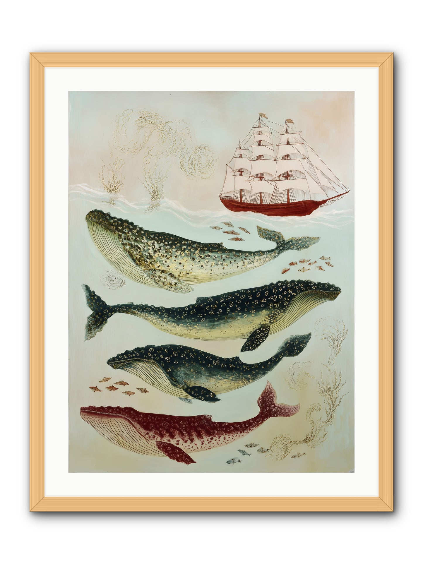 Salt Air Serenade -- Framed Print - Natural 24x32