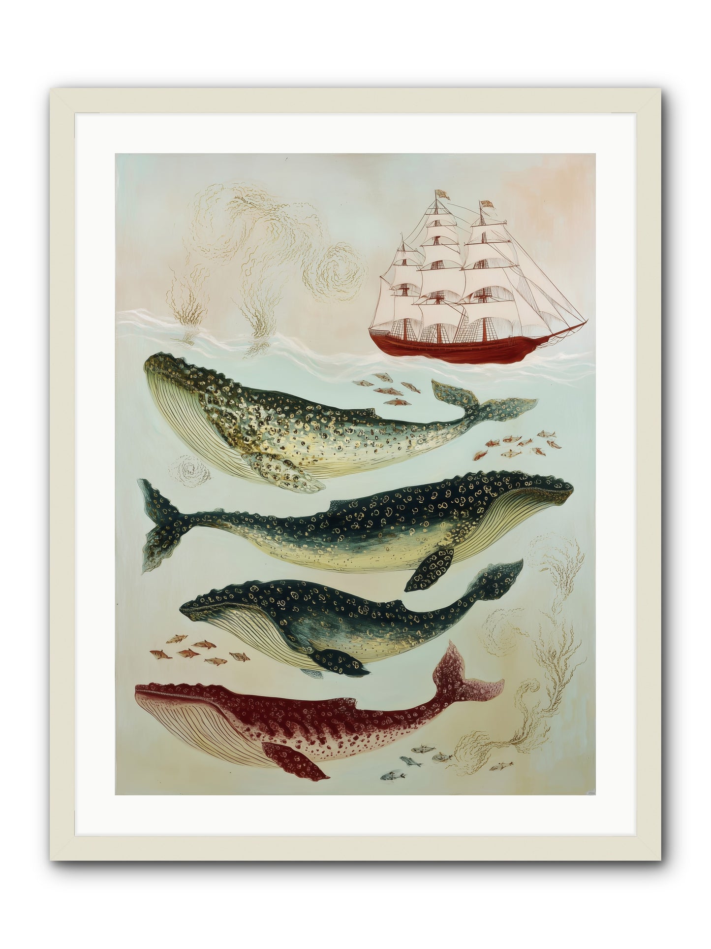 Salt Air Serenade -- Framed Print - White 24x32