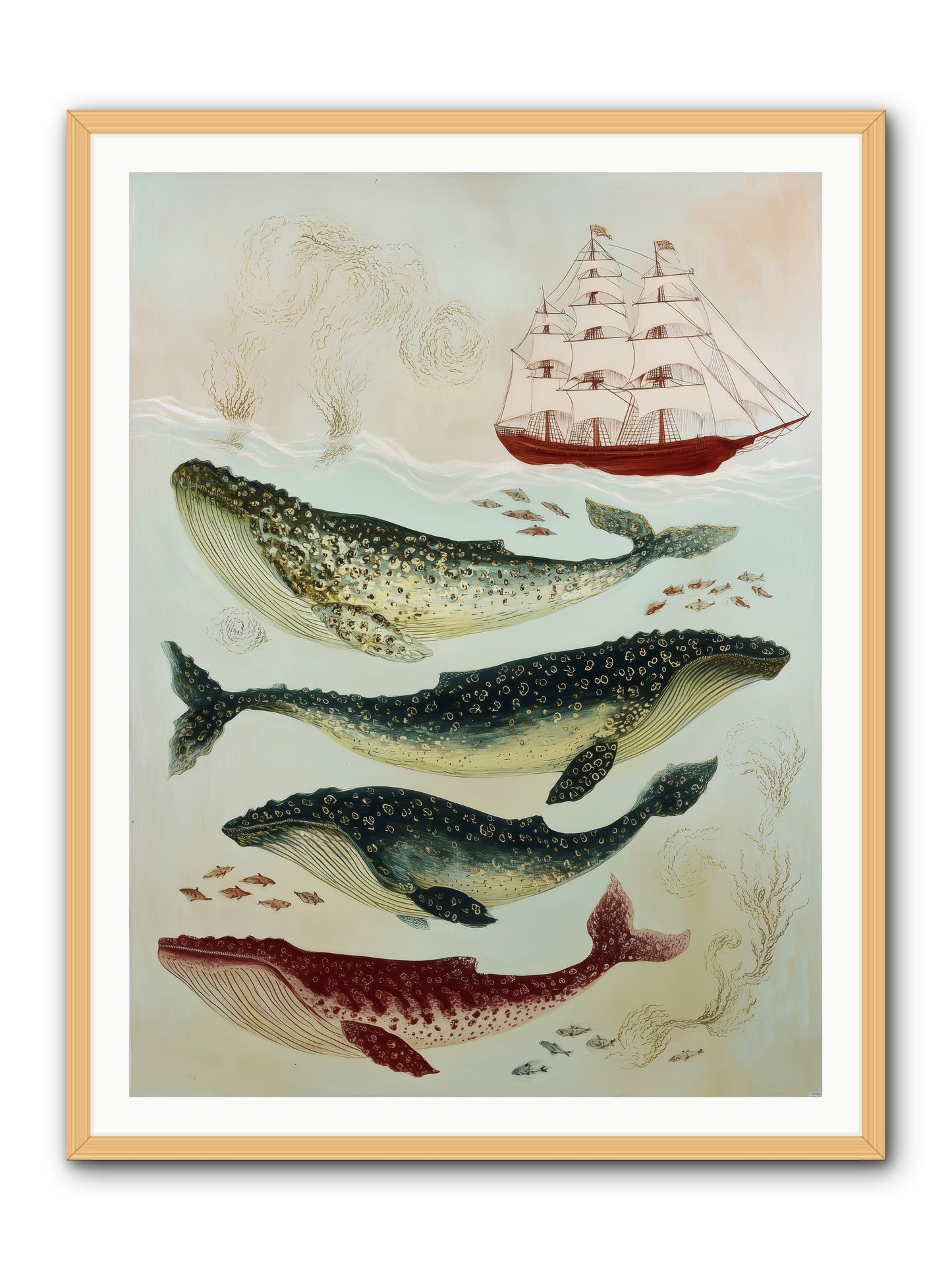 Salt Air Serenade -- Framed Print - Natural 36x48