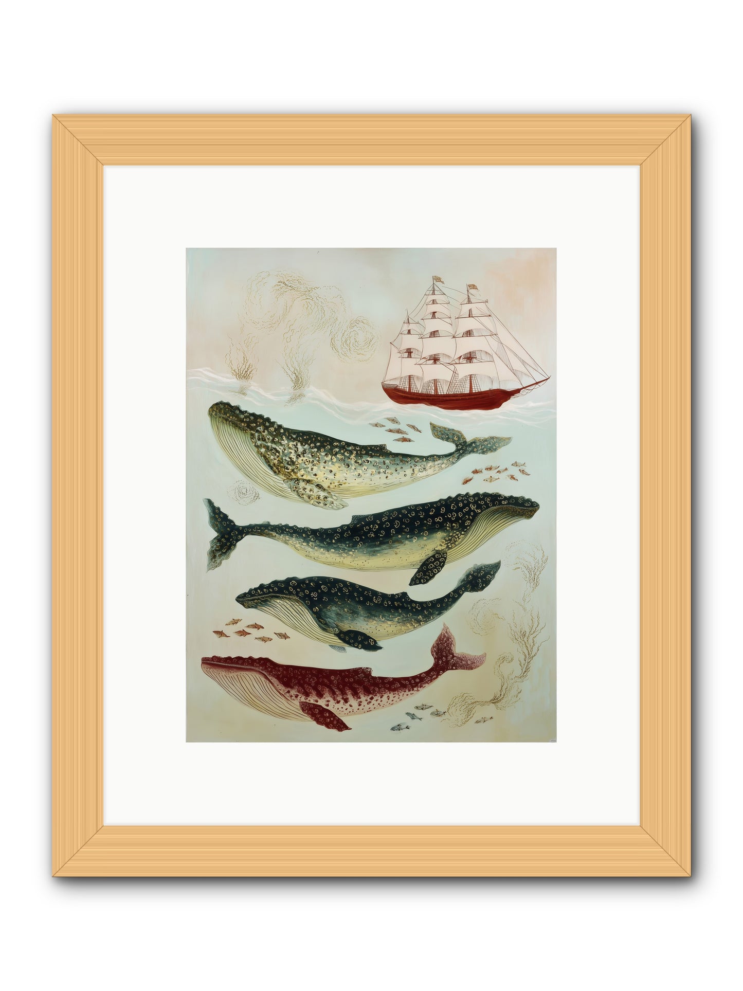 Salt Air Serenade -- Framed Print - Natural 9x12