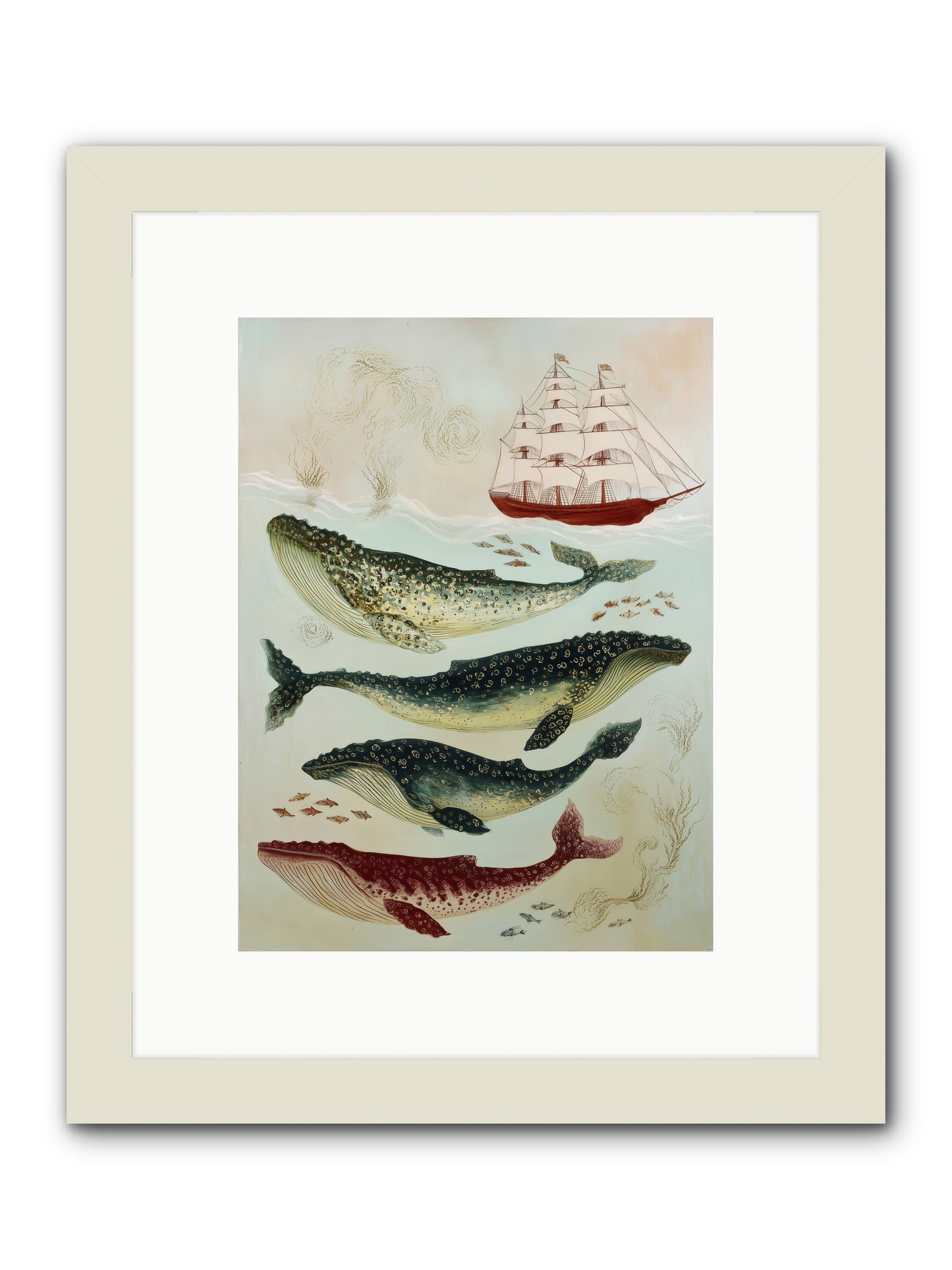 Salt Air Serenade -- Framed Print - White 9x12