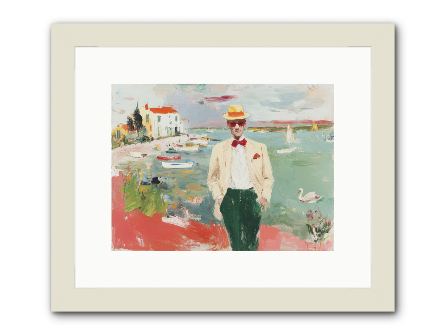 Salt Air Serenity -- Framed Print - White 12x9