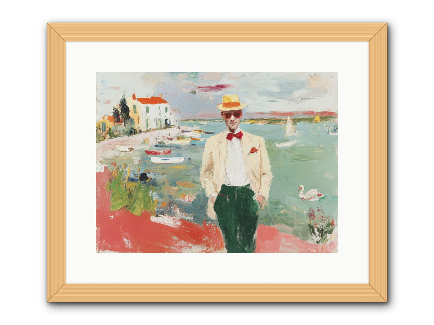 Salt Air Serenity -- Framed Print - Natural 16x12