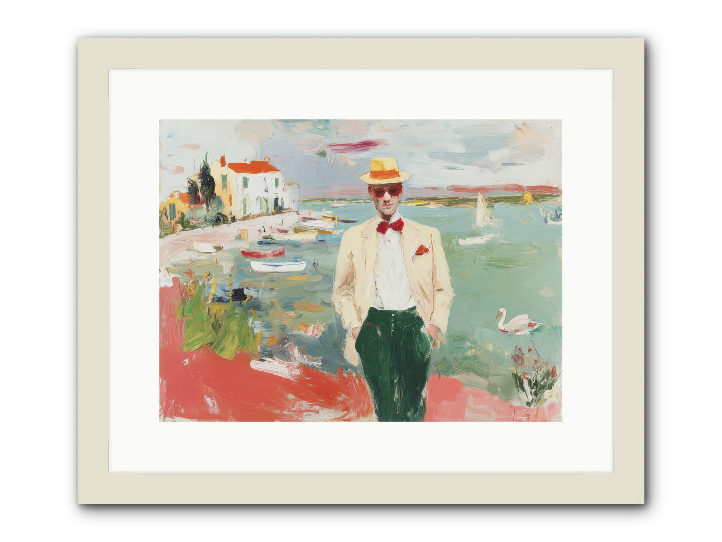 Salt Air Serenity -- Framed Print - White 16x12
