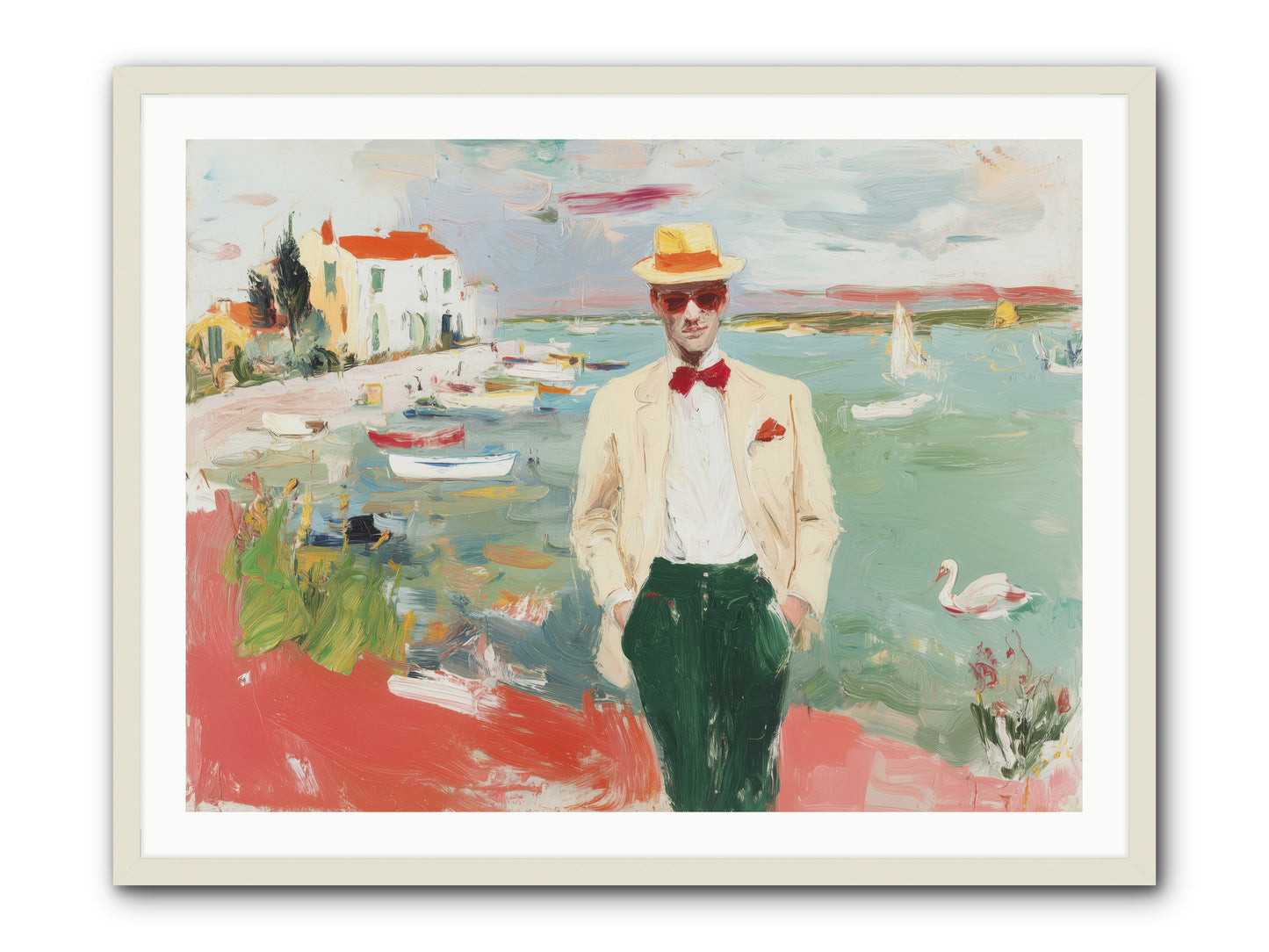 Salt Air Serenity -- Framed Print - White 40x30