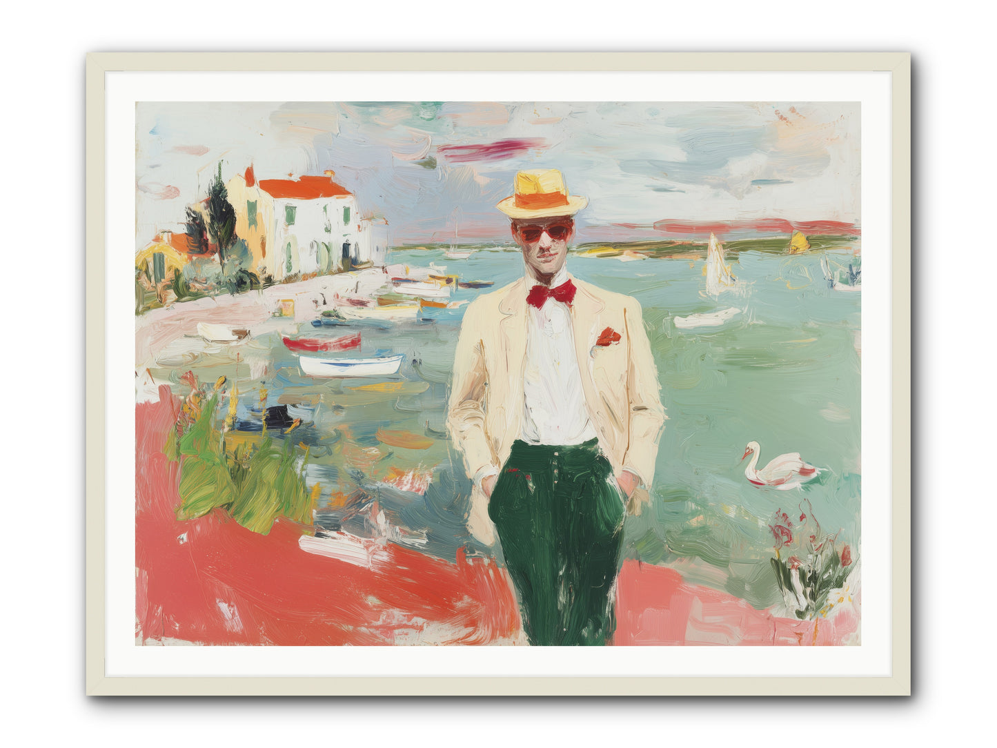 Salt Air Serenity -- Framed Print - White 48x36